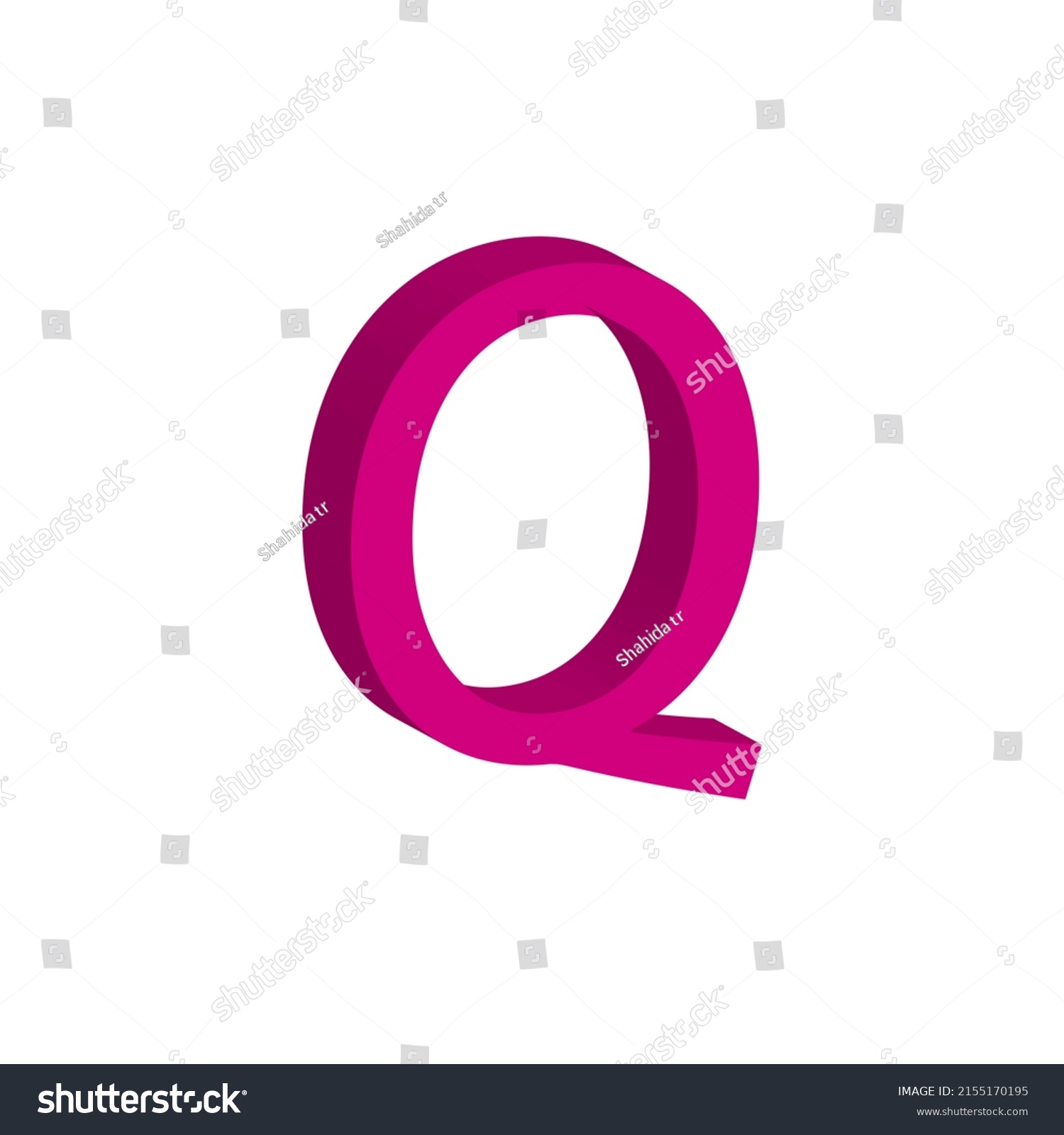 Rose Letter Q Uppercase 3d Vector Stock Vector (Royalty Free ...