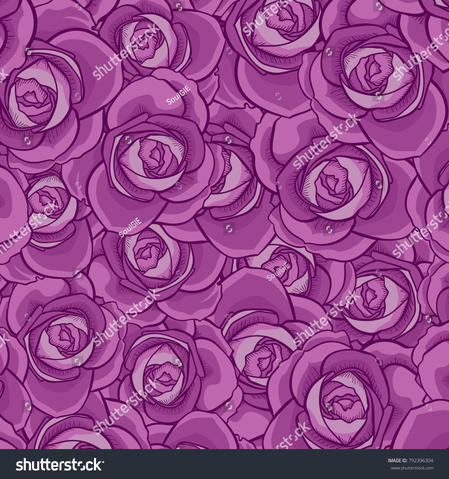 Rose Seamless Pattern Flower Seamless Pattern Stock Vector Royalty Free 792396304 Shutterstock 5510