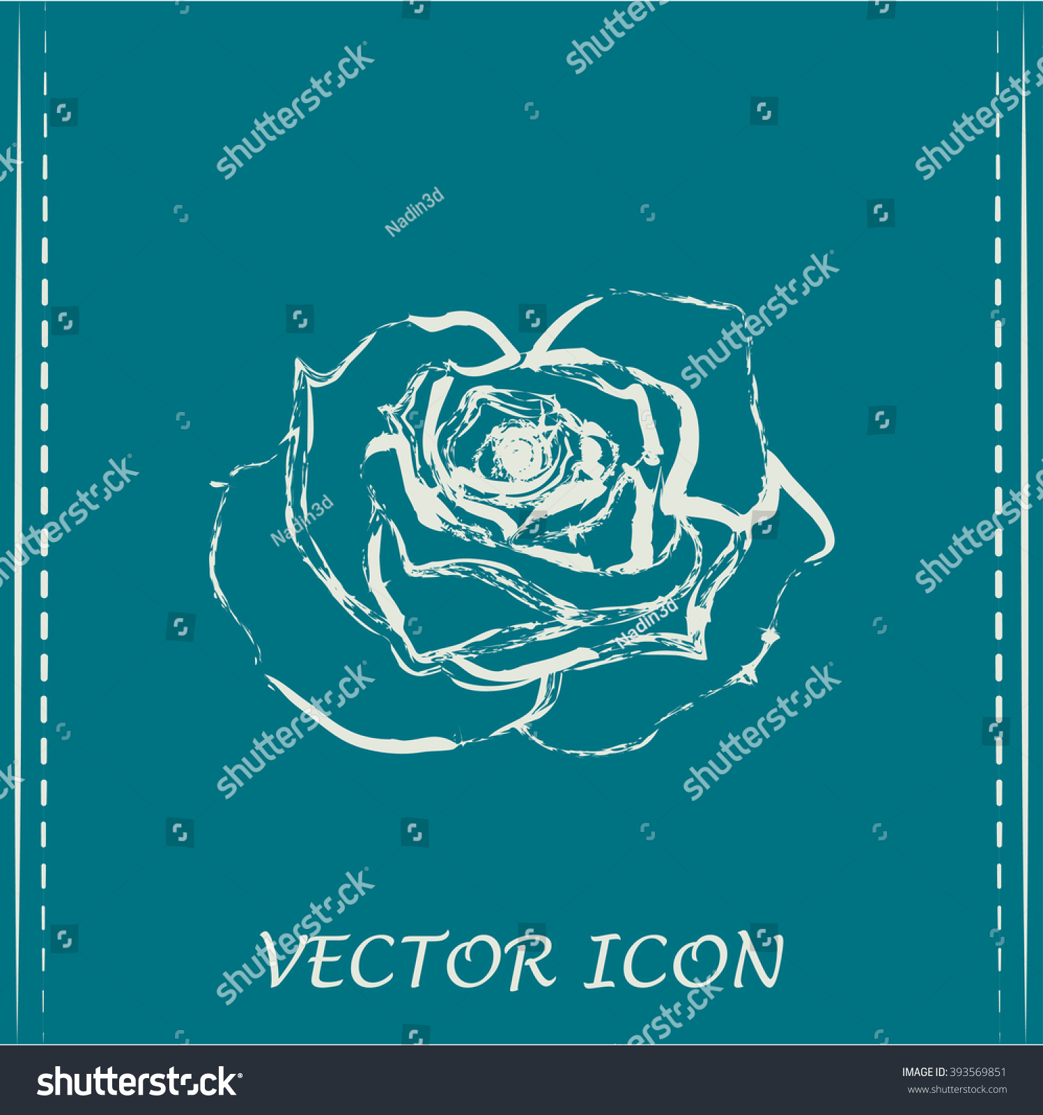 Rose Vector Icon Stock Vector (Royalty Free) 393569851 | Shutterstock