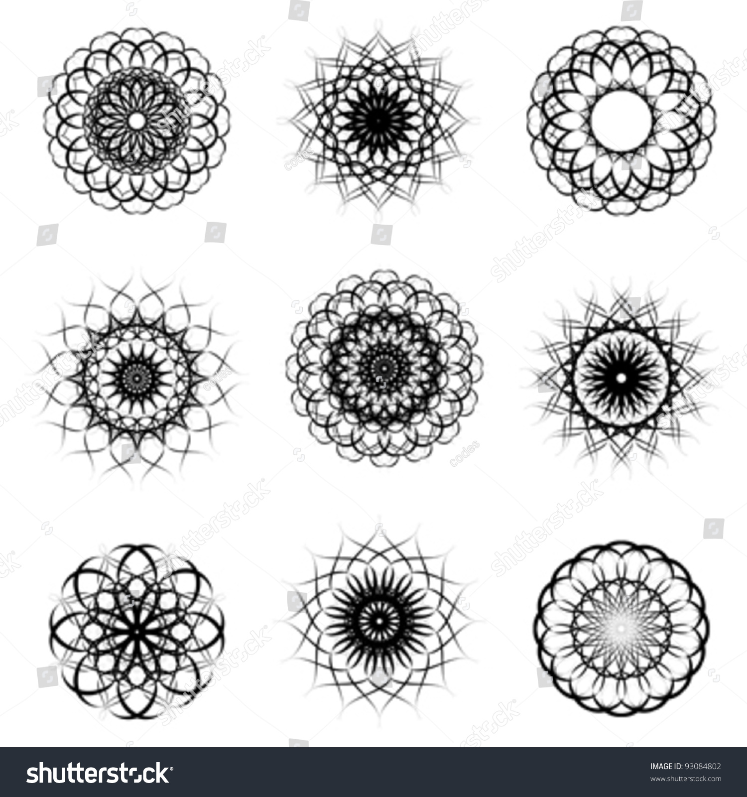 Rose Window Stock Vector 93084802 - Shutterstock