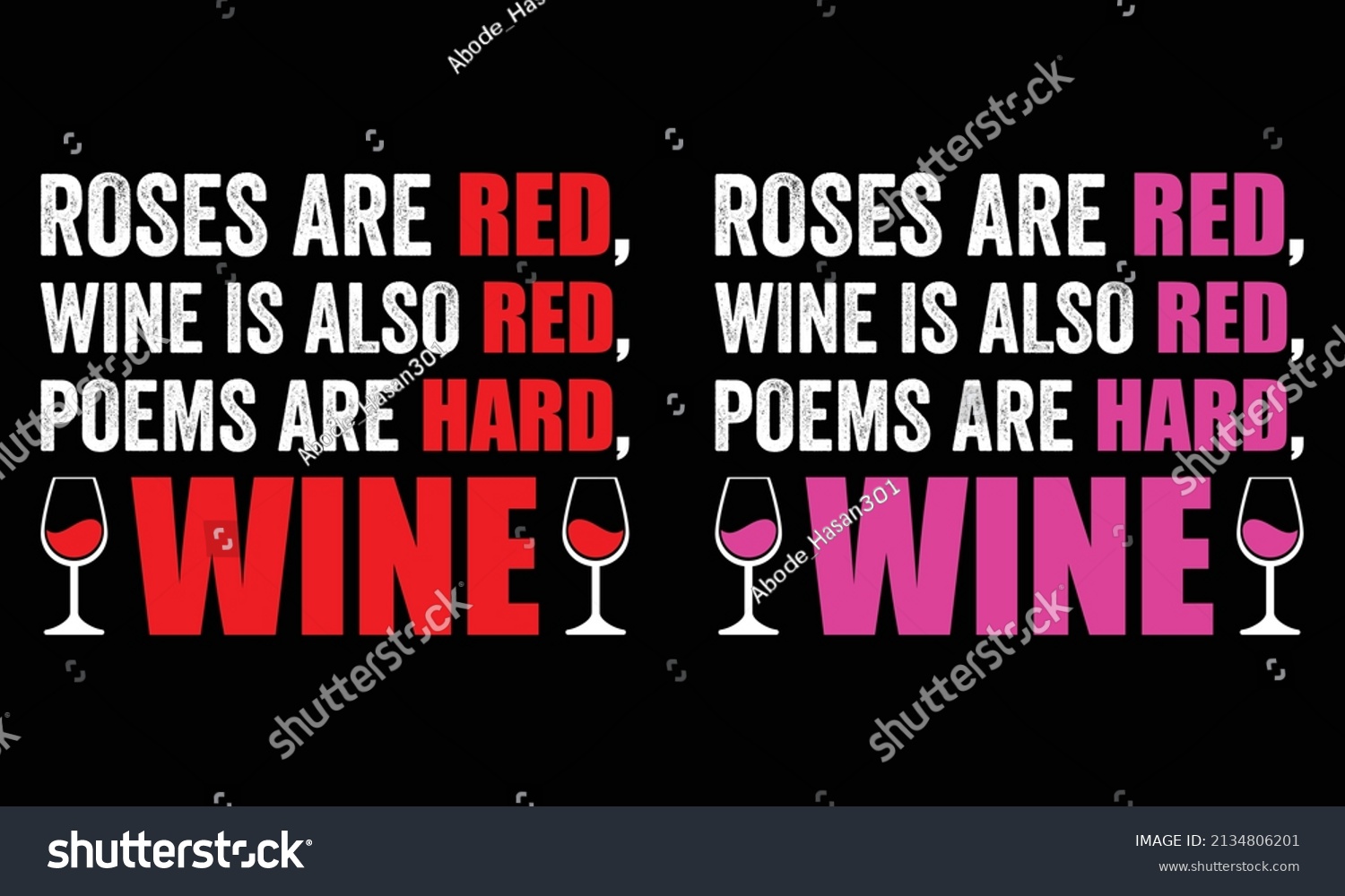 Roses Red Wine Red Poems Hard Stock Vector (Royalty Free) 2134806201