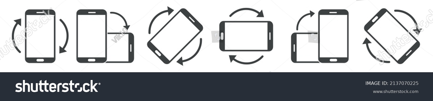 Rotate Mobile Phone Device Rotation Symbol Stock Vector (royalty Free 