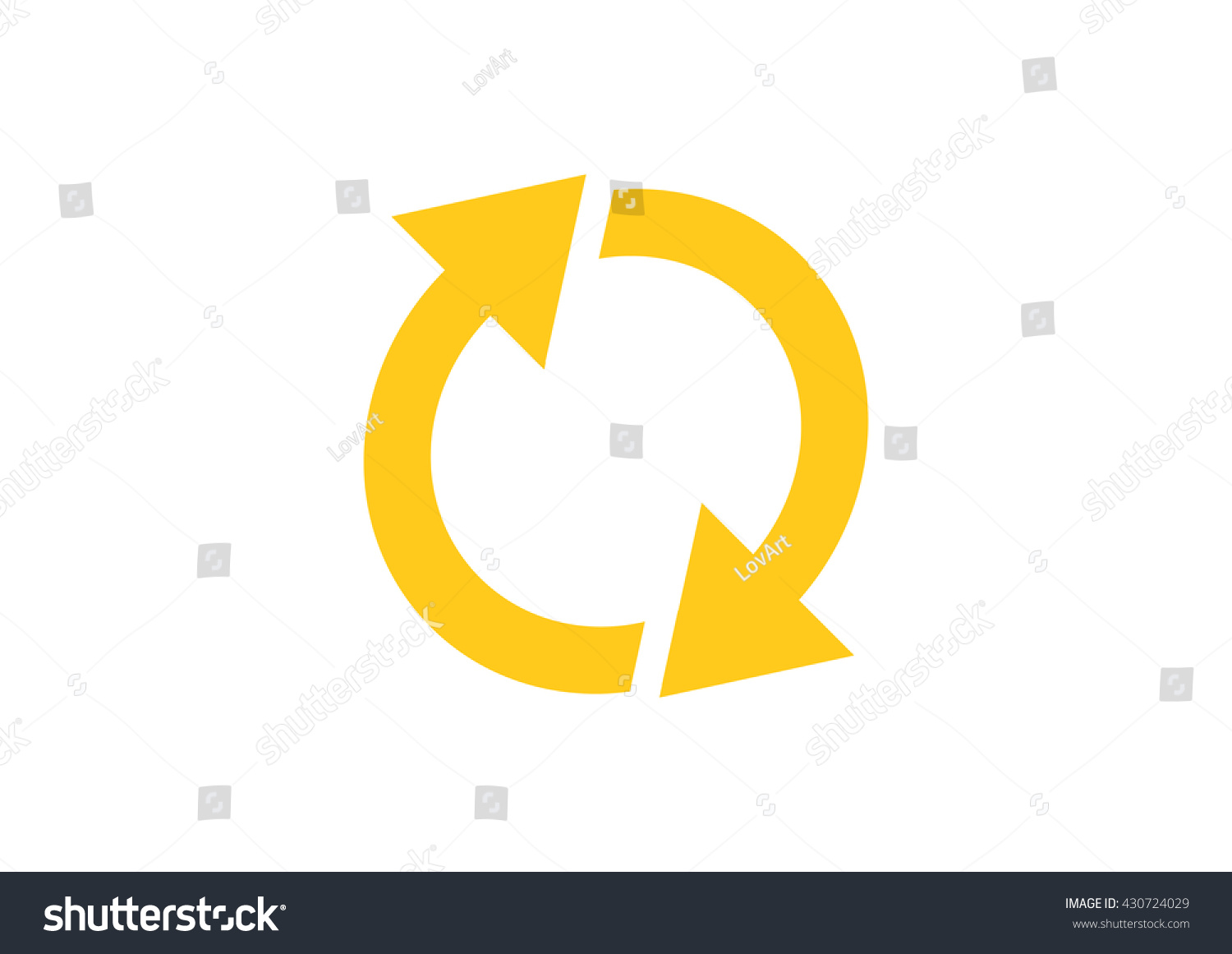 Rotation Arrow Icon Stock Vector Illustration 430724029 : Shutterstock