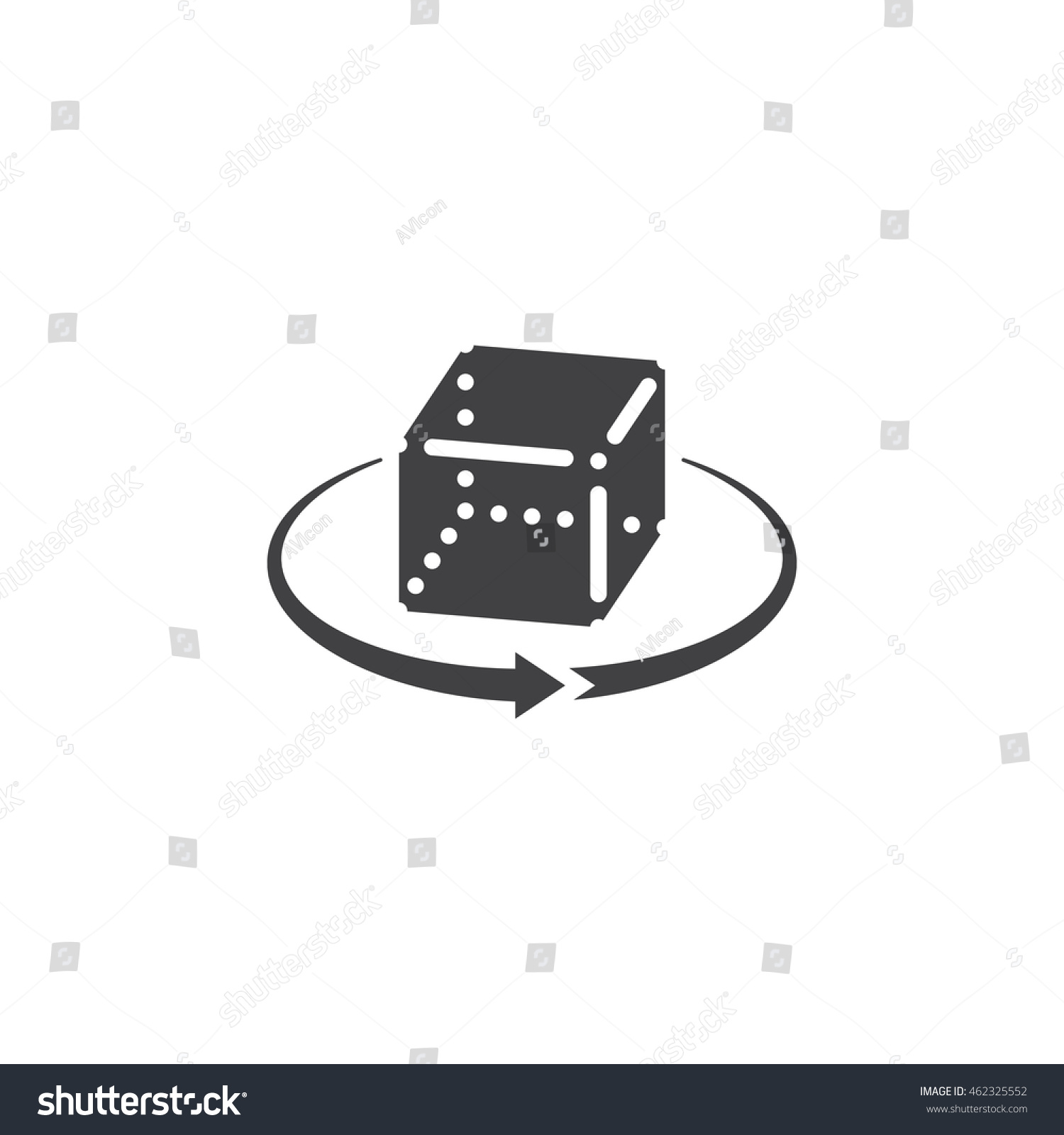 Rotation Arrow Sign 3d Cube Symbol Stock Vector (Royalty Free ...