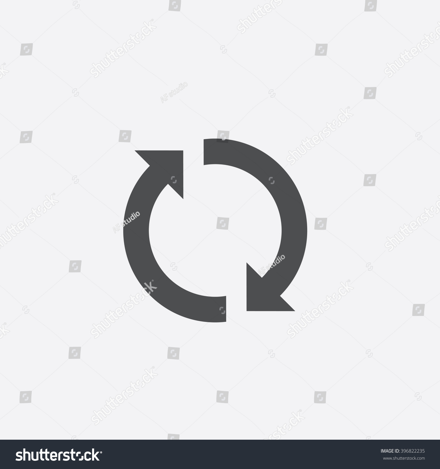 Rotation Arrows Icon Vector. - 396822235 : Shutterstock