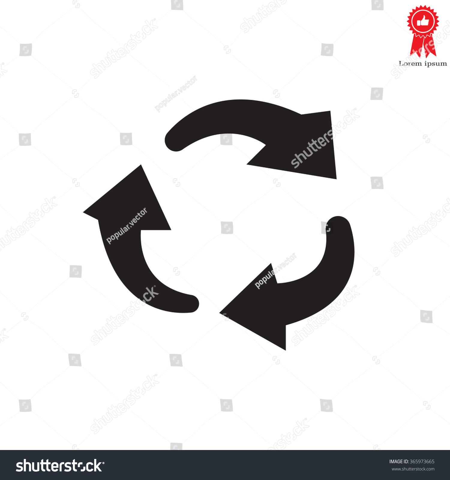 Rotation Arrows Circle Web Icon Vector Miscellaneous Signs