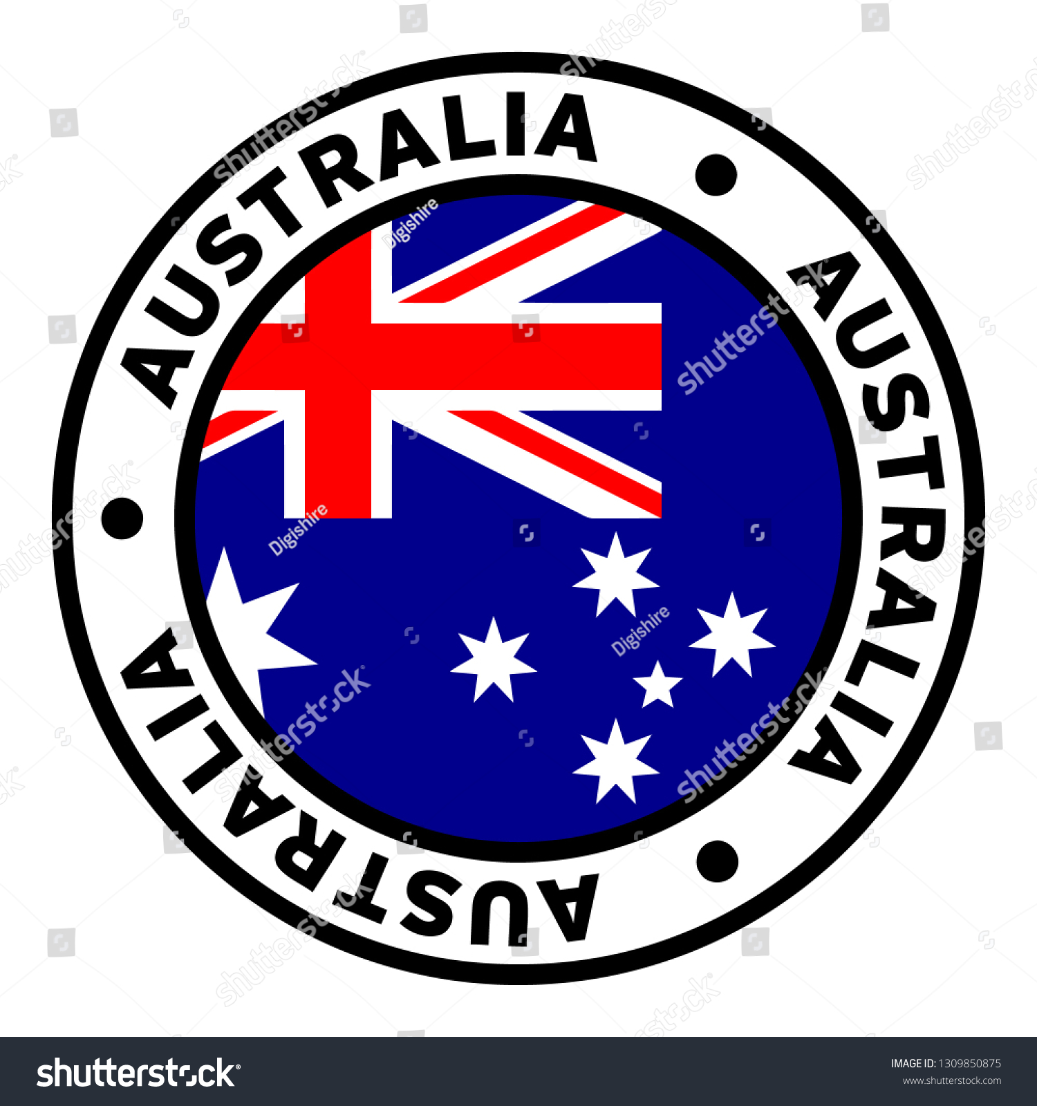 køretøj dilemma overalt Round Australia Flag Clipart Stock Vector (Royalty Free) 1309850875