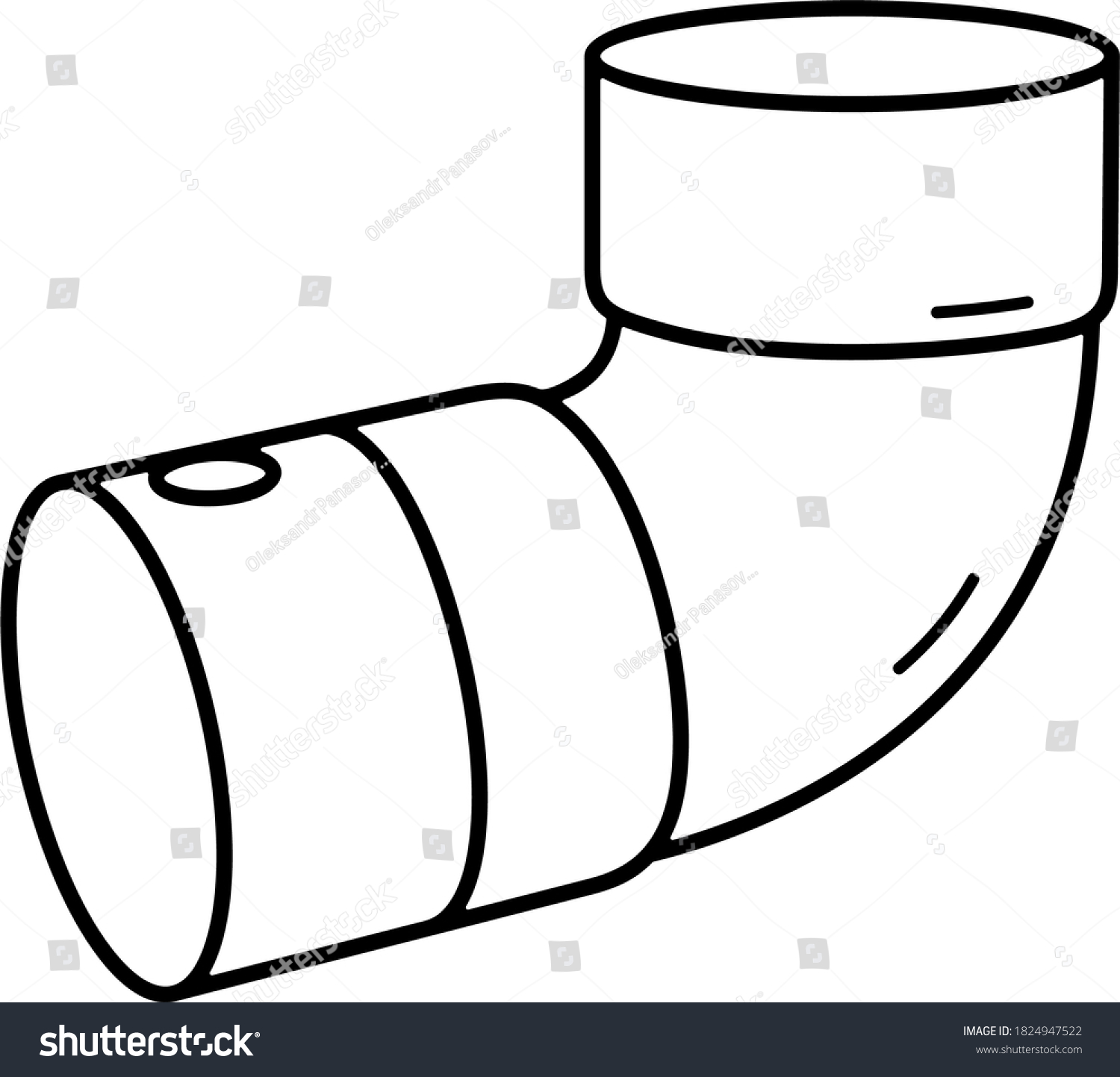 Round Bend Vector Outline Icon Stock Vector (Royalty Free) 1824947522