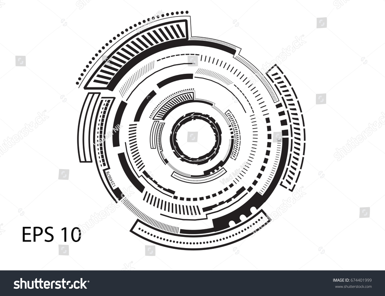 Round Black Logo On White Background Stock Vector (Royalty Free ...