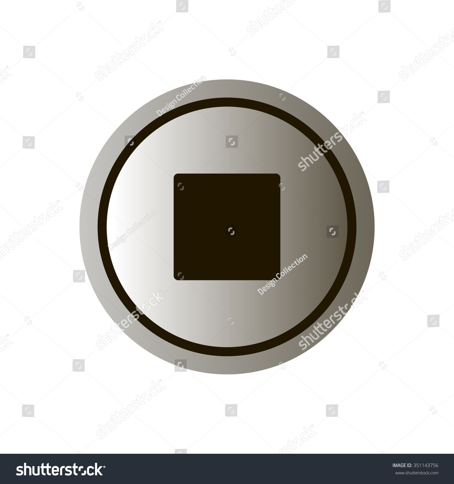 Round Button Icon Vector Illustration Flat Stock Vector (Royalty Free ...