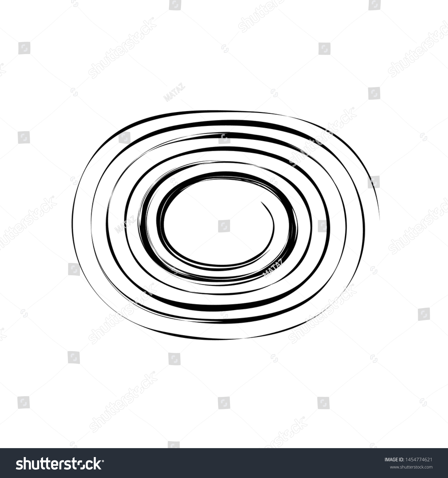 Round Circle Design Element Black Monochrome Stock Vector (Royalty Free ...