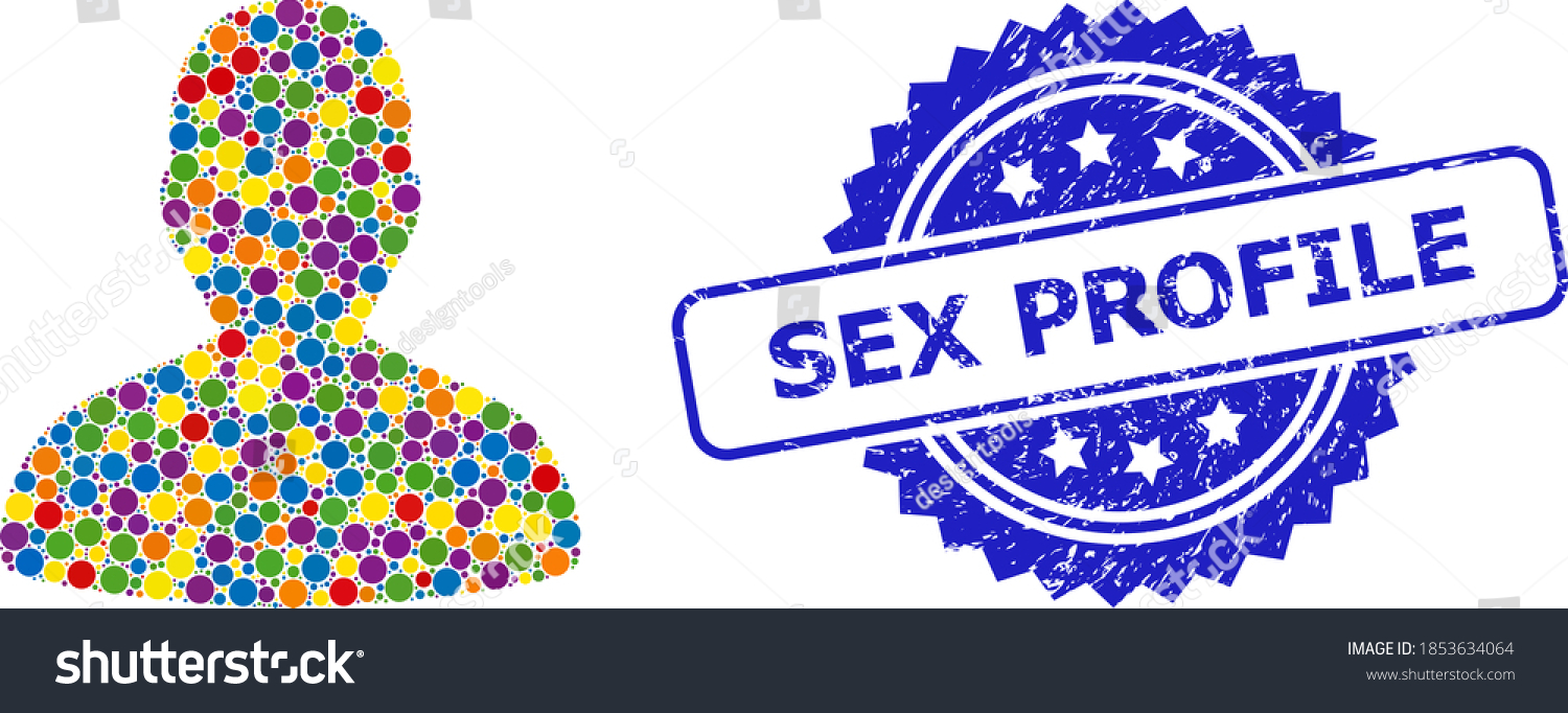 Round Dot Collage User Sex Profile Stock Vector Royalty Free 1853634064 Shutterstock 