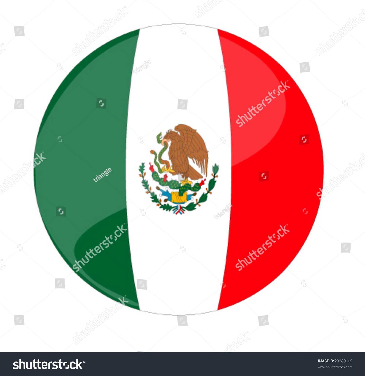 Round Flag Icon Mexico Stock Vector (Royalty Free) 23380105