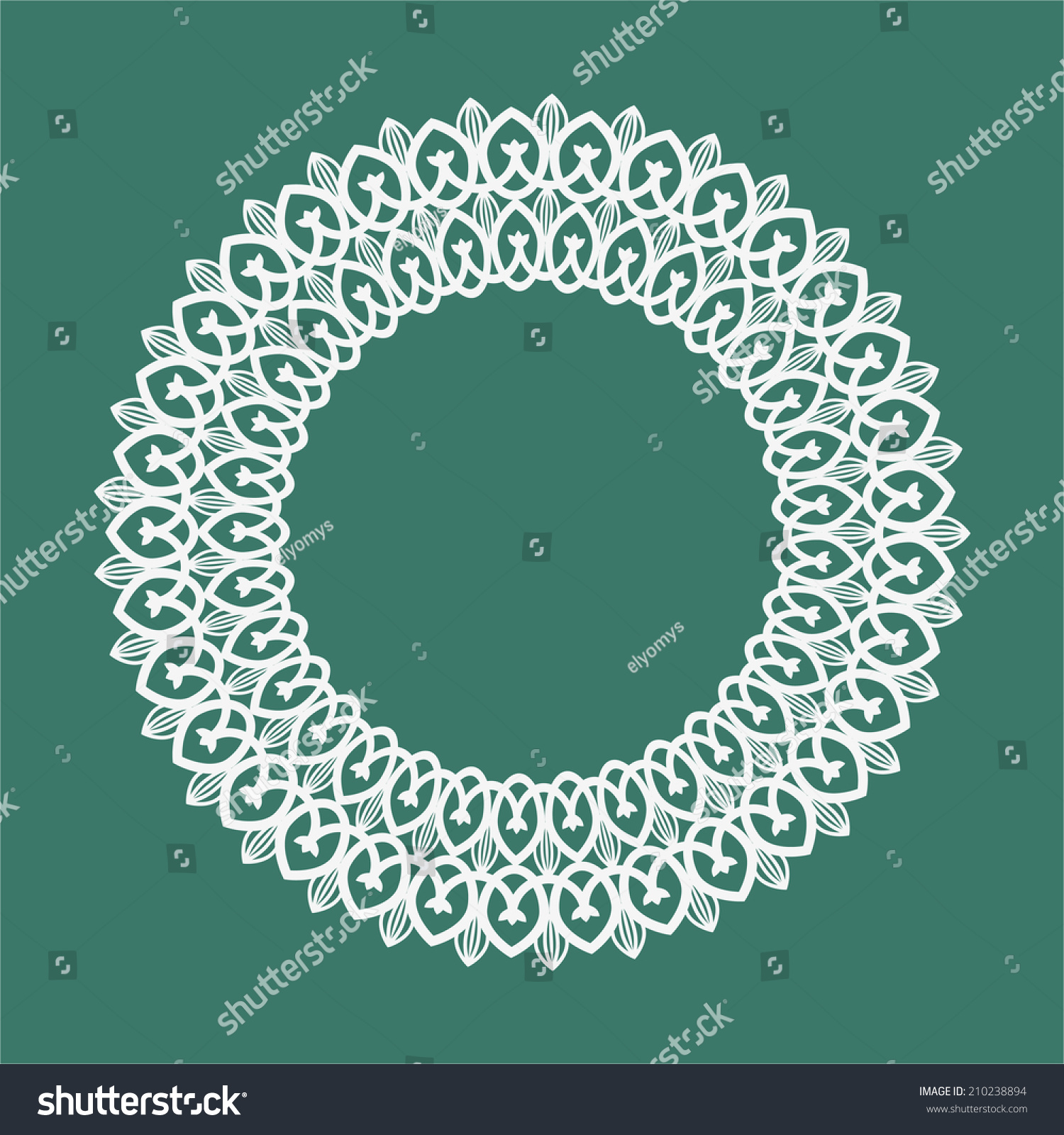 Round Framework Decorative Ornament Stock Vector (Royalty Free ...