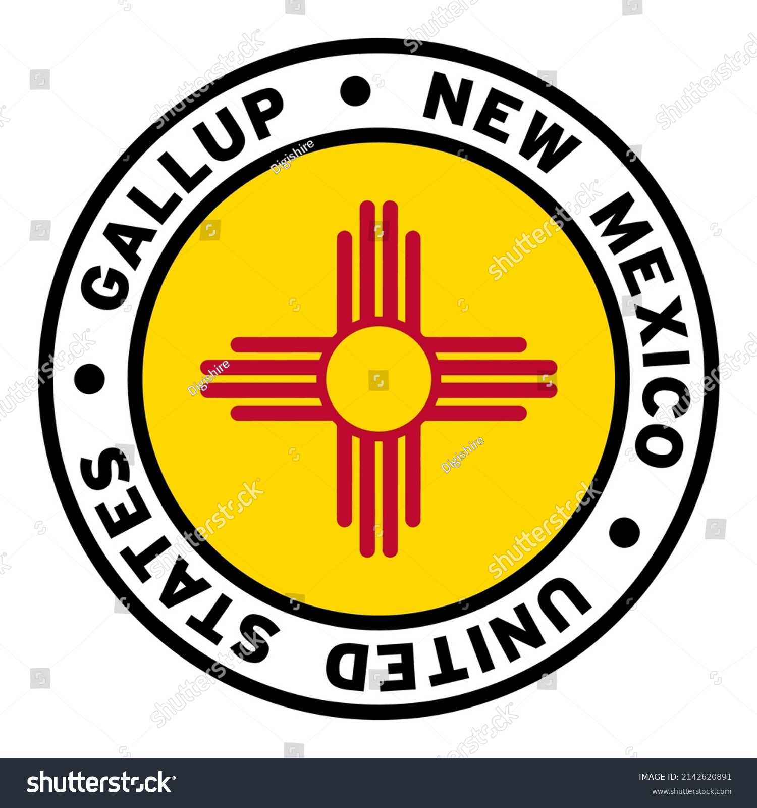 round-gallup-new-mexico-united-states-stock-vector-royalty-free