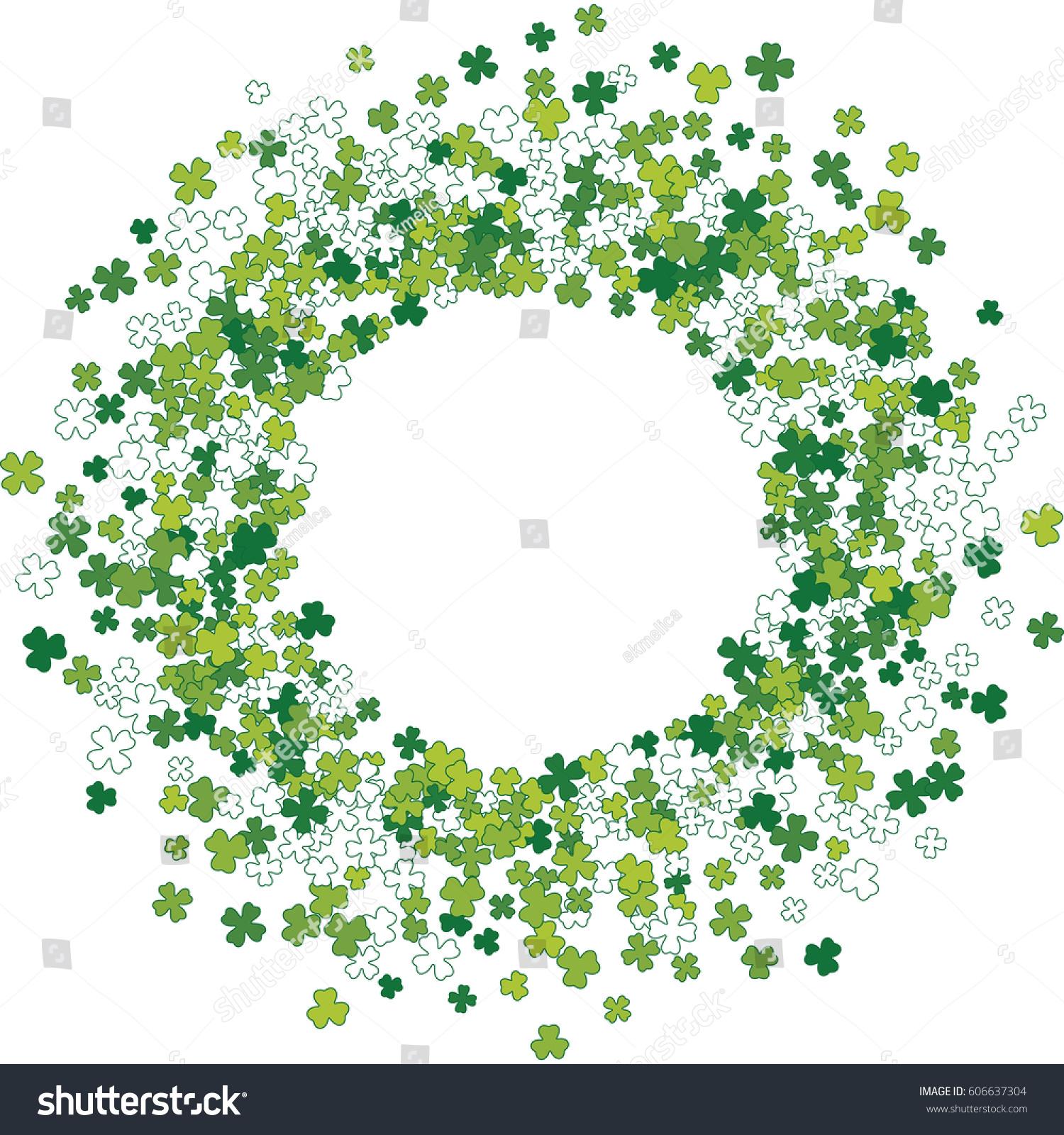 Round Green Frame Border Background Random Stock Vector (Royalty Free ...