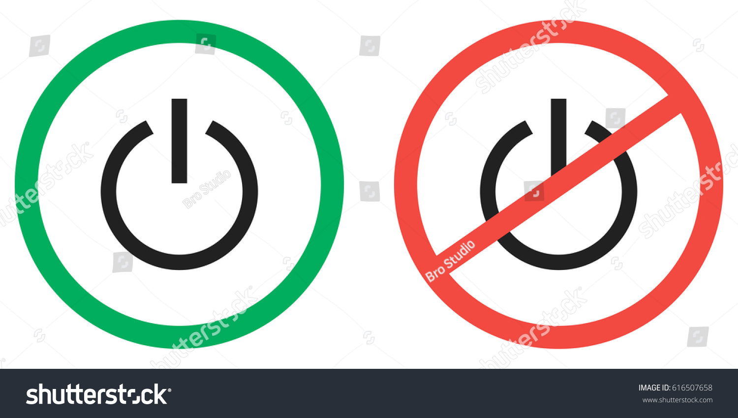 round-green-sign-on-turn-round-stock-vector-royalty-free-616507658