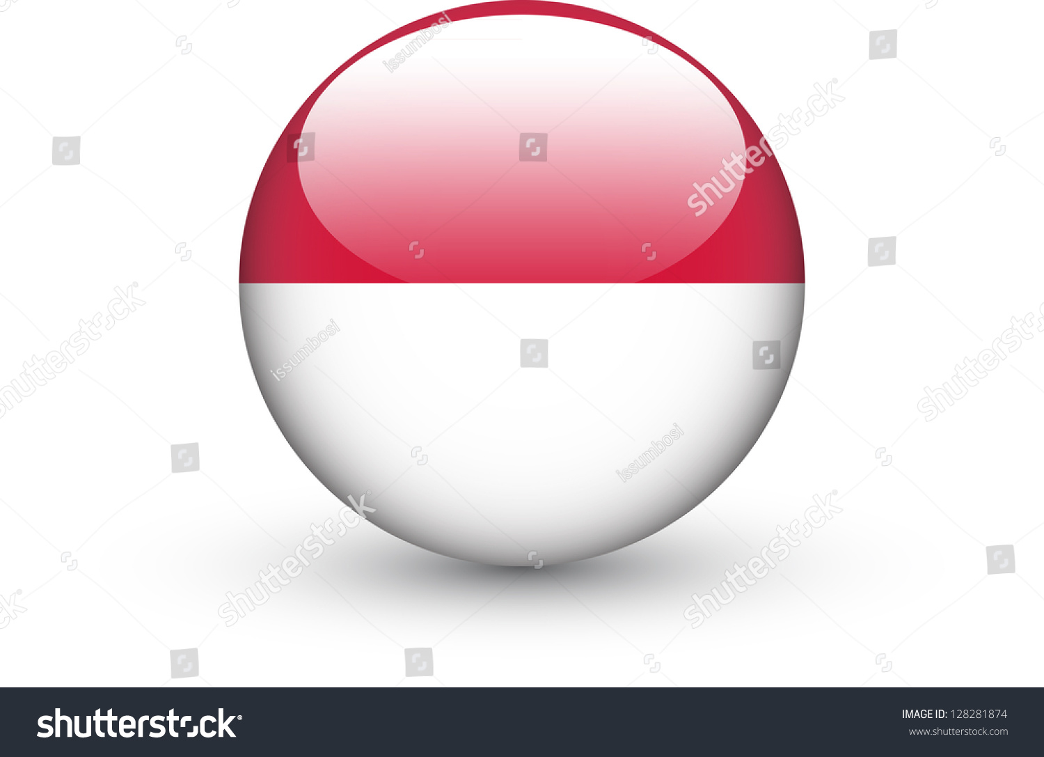 Download Round Icon National Flag Indonesia Isolated Stock Vector ...