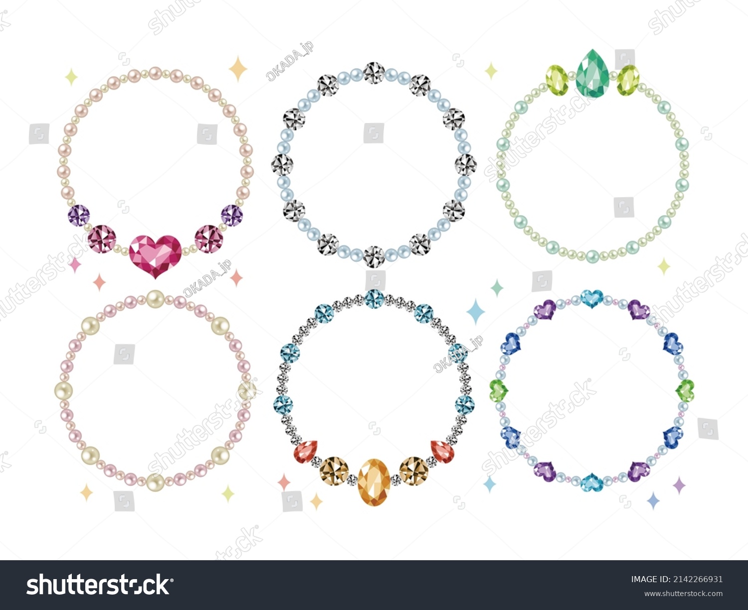 Round Jewel Vector Frame Set Stock Vector (Royalty Free) 2142266931 Shutterstock
