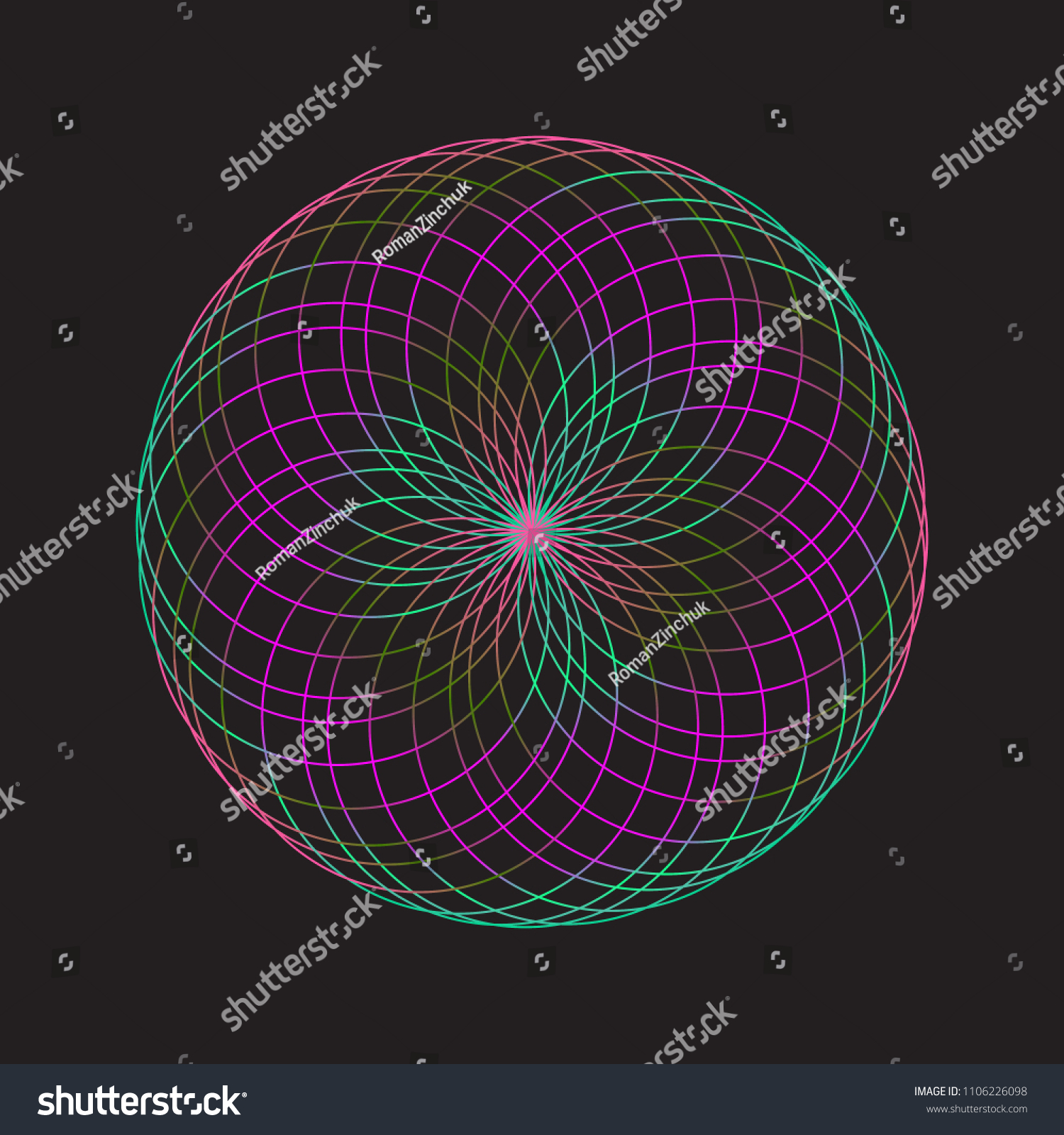 Round Line Logo Vector Colorful On Stock Vector (Royalty Free ...