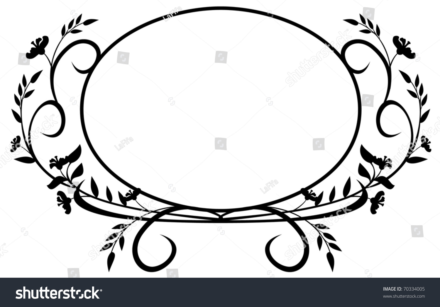 Round Silhouette Frame Stock Vector 70334005 - Shutterstock