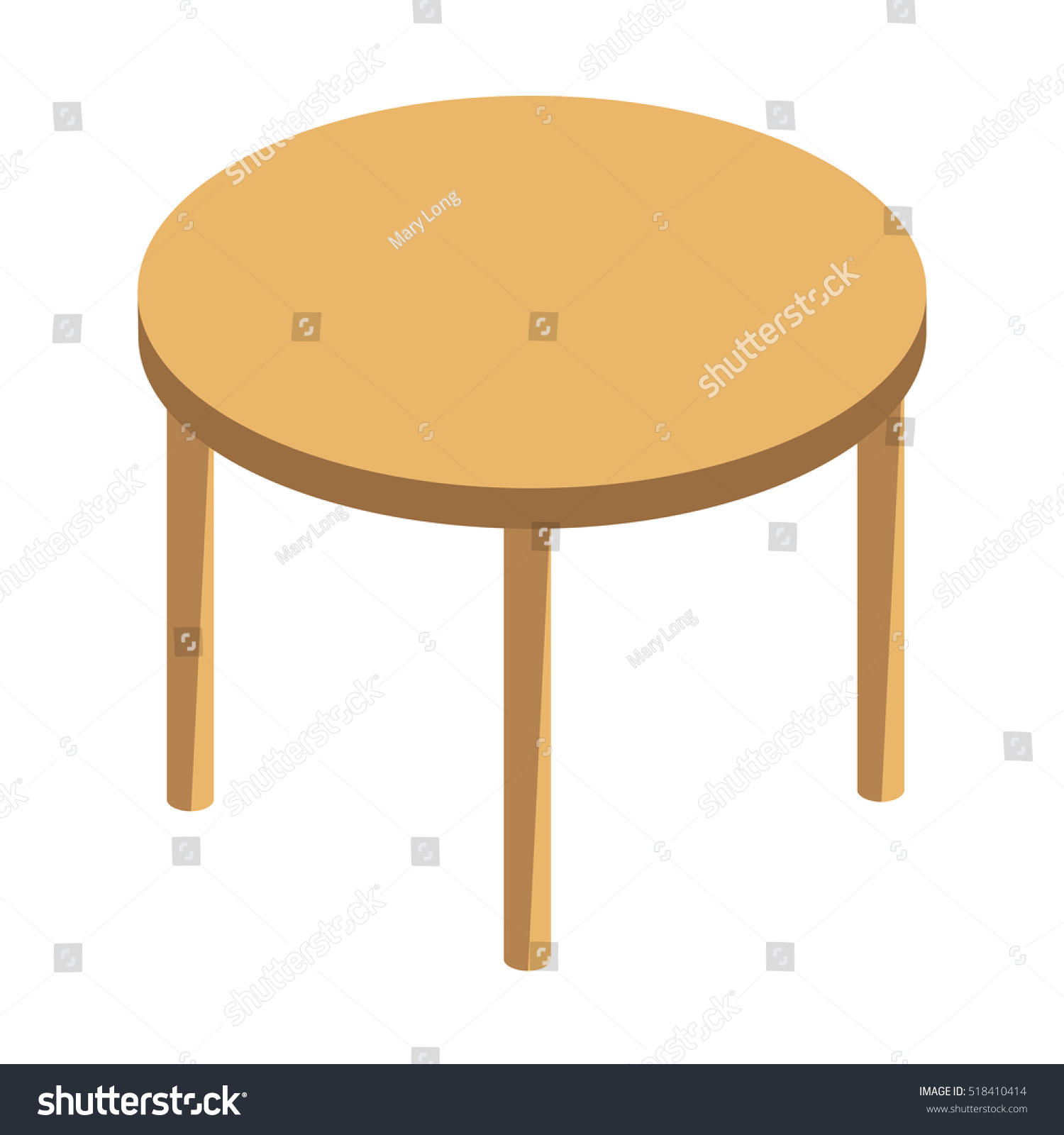 Round Wooden Table Isolated Illustration On Stock Vector 518410414 Shutterstock Round Wooden Table Isolated Illustration On Stock Vector 518410414 Shutterstock