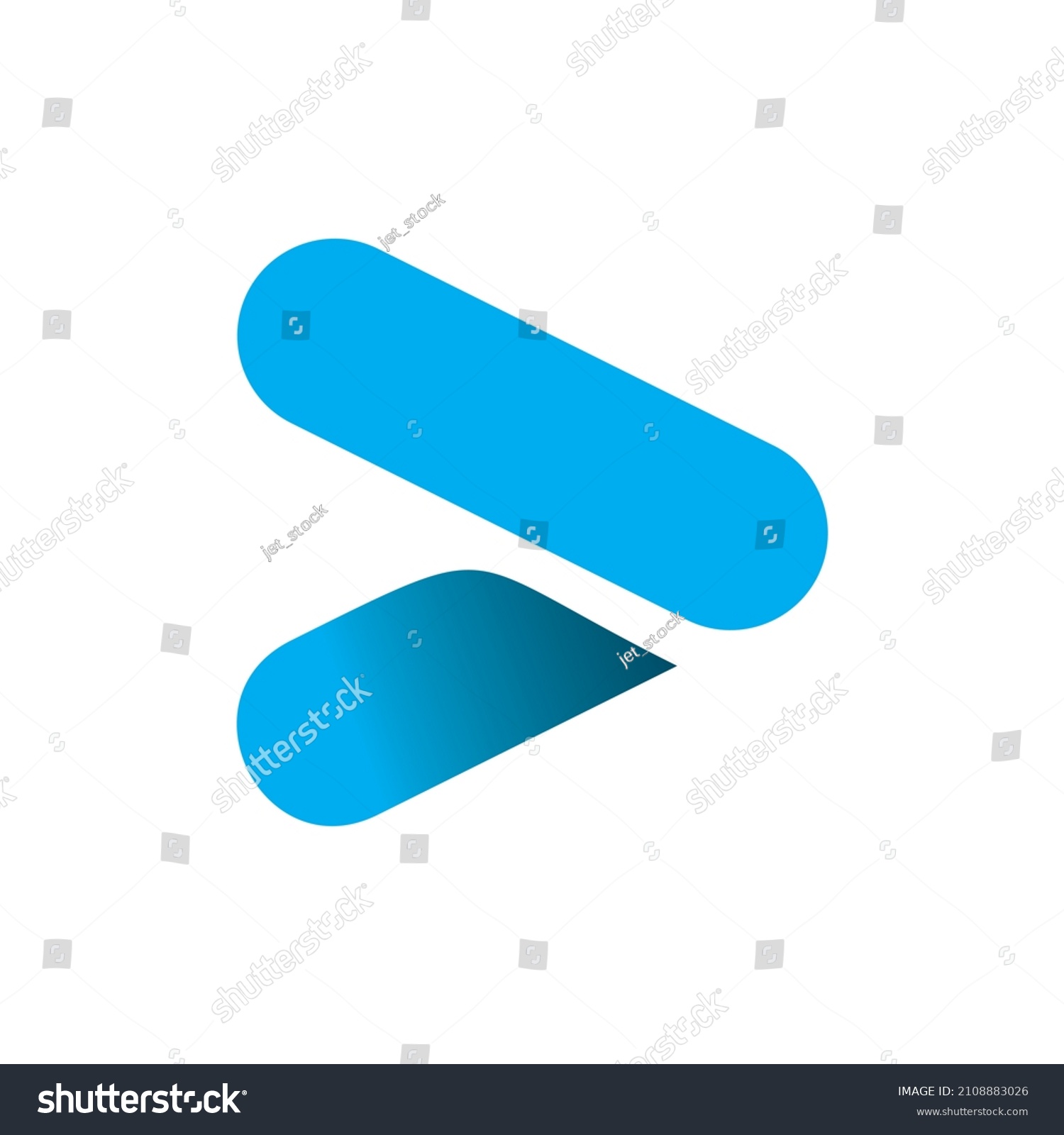 Rounded Blue Arrow Logo Design Stock Vector Royalty Free 2108883026