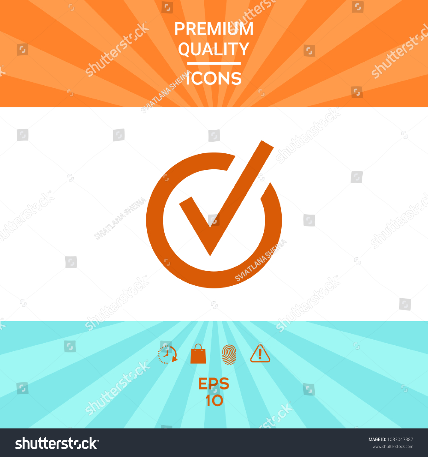 Rounded Check Mark Icon Stock Vector (Royalty Free) 1083047387