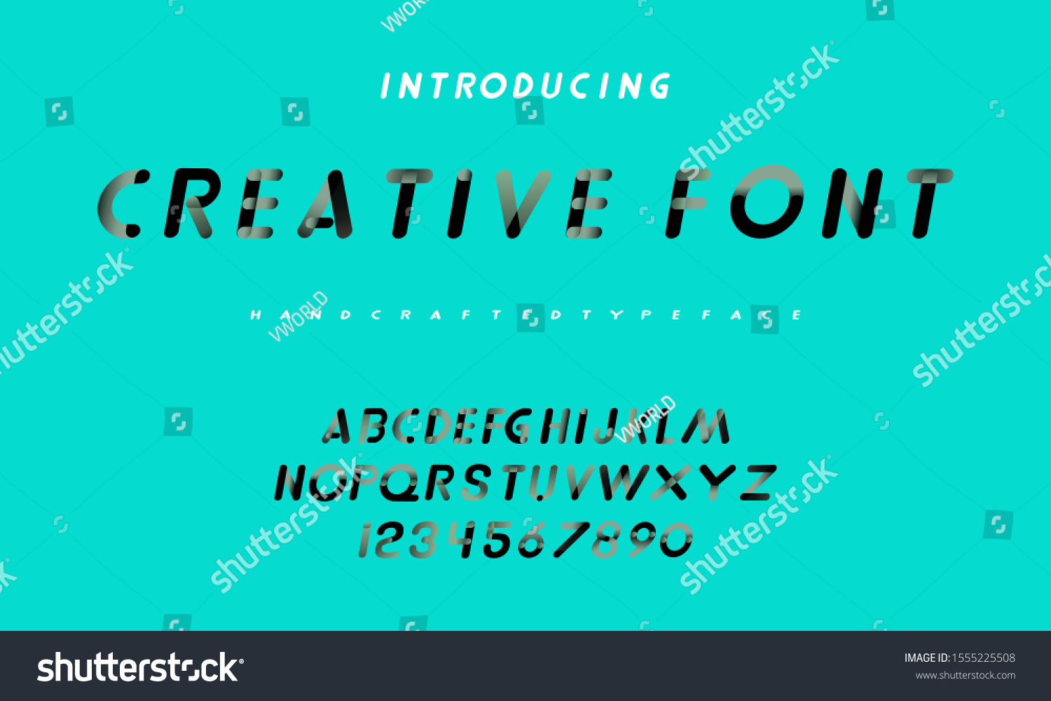 Rounded Font Vector Alphabet Gradient Effect Stock Vector (Royalty Free ...