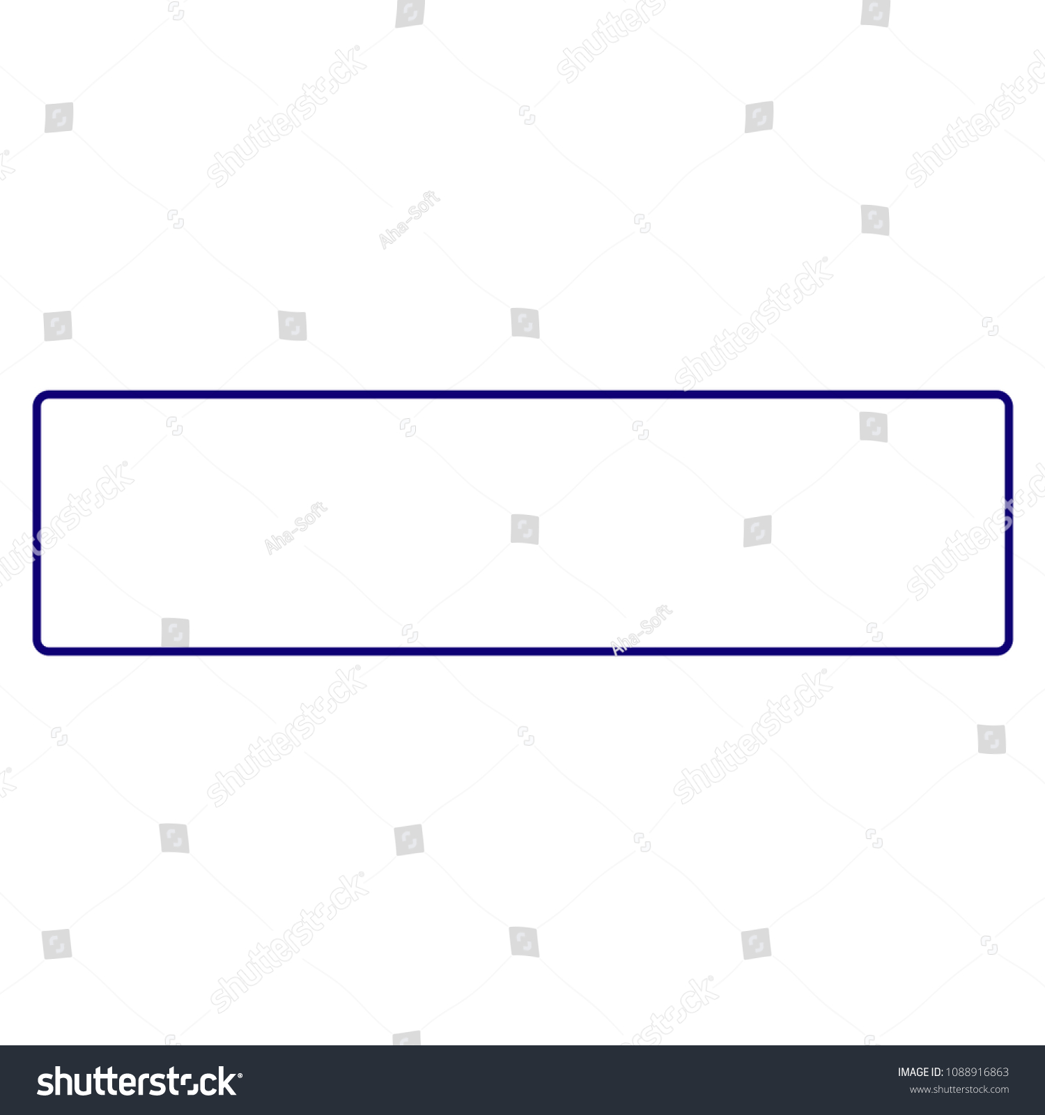 Rounded Rectangle Frame Template Vector Draft Stock Vector (Royalty ...