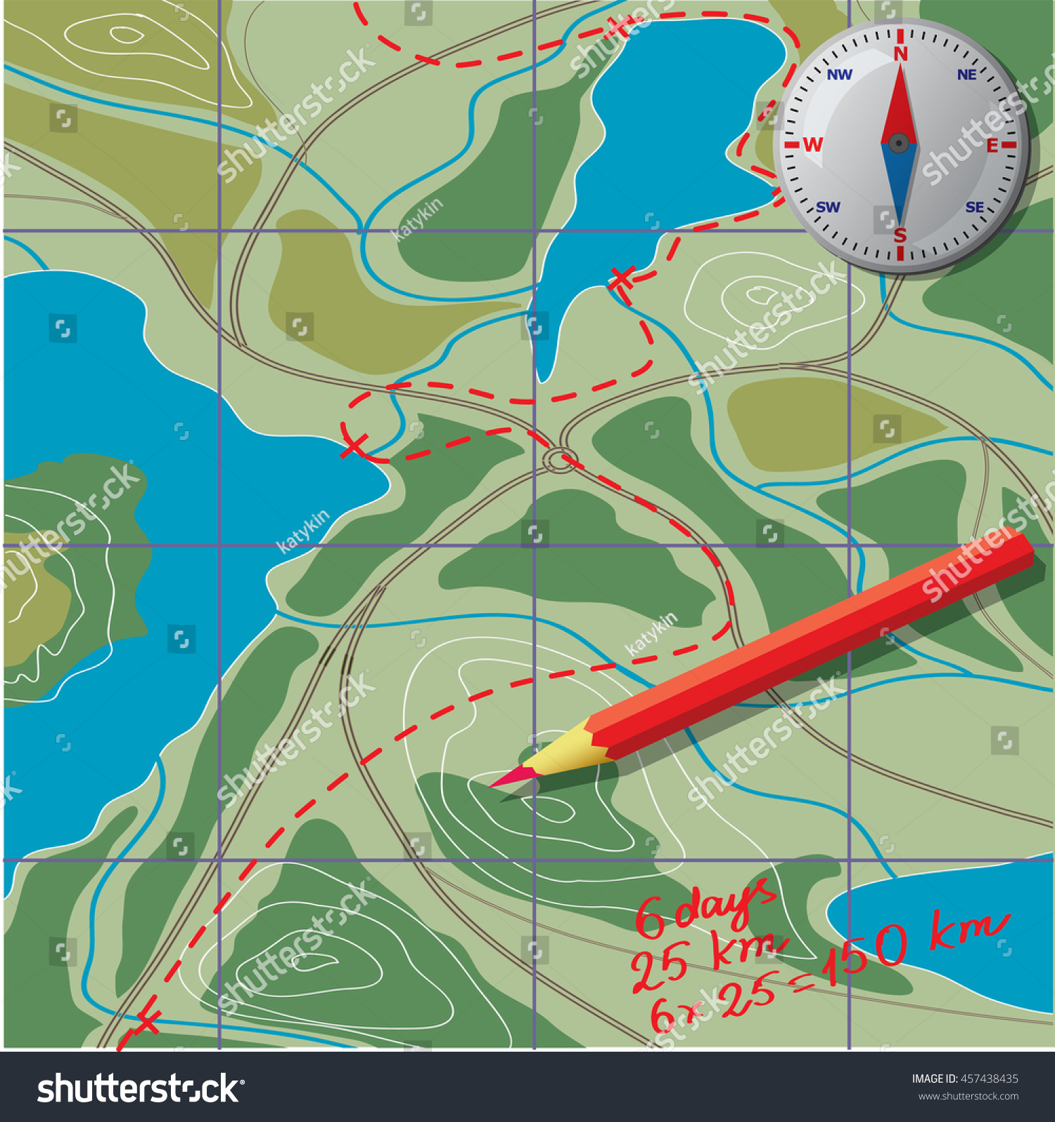 Draw Path On Map Route Development We Draw On Map Stock Vector (Royalty Free) 457438435 |  Shutterstock