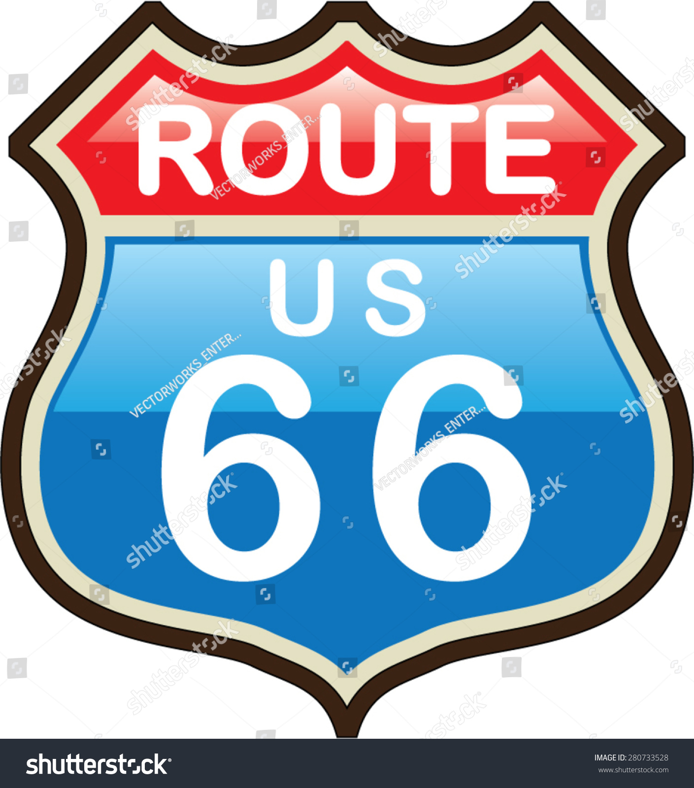 Route 66 Vector Sign Stock Vector (Royalty Free) 280733528 - Shutterstock