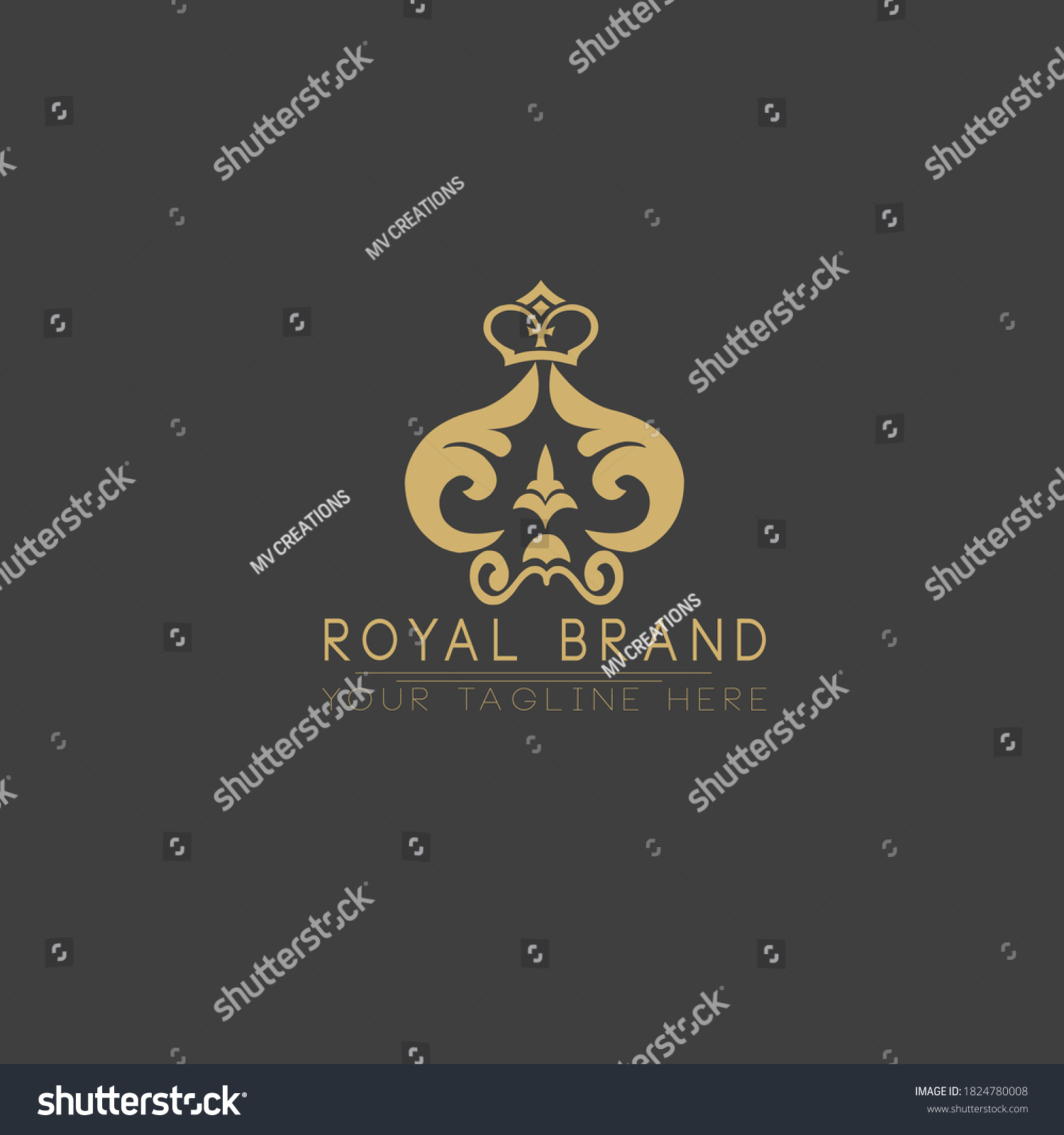 Royal Brand Illustration Vector Logo Design Stock Vector (Royalty Free ...