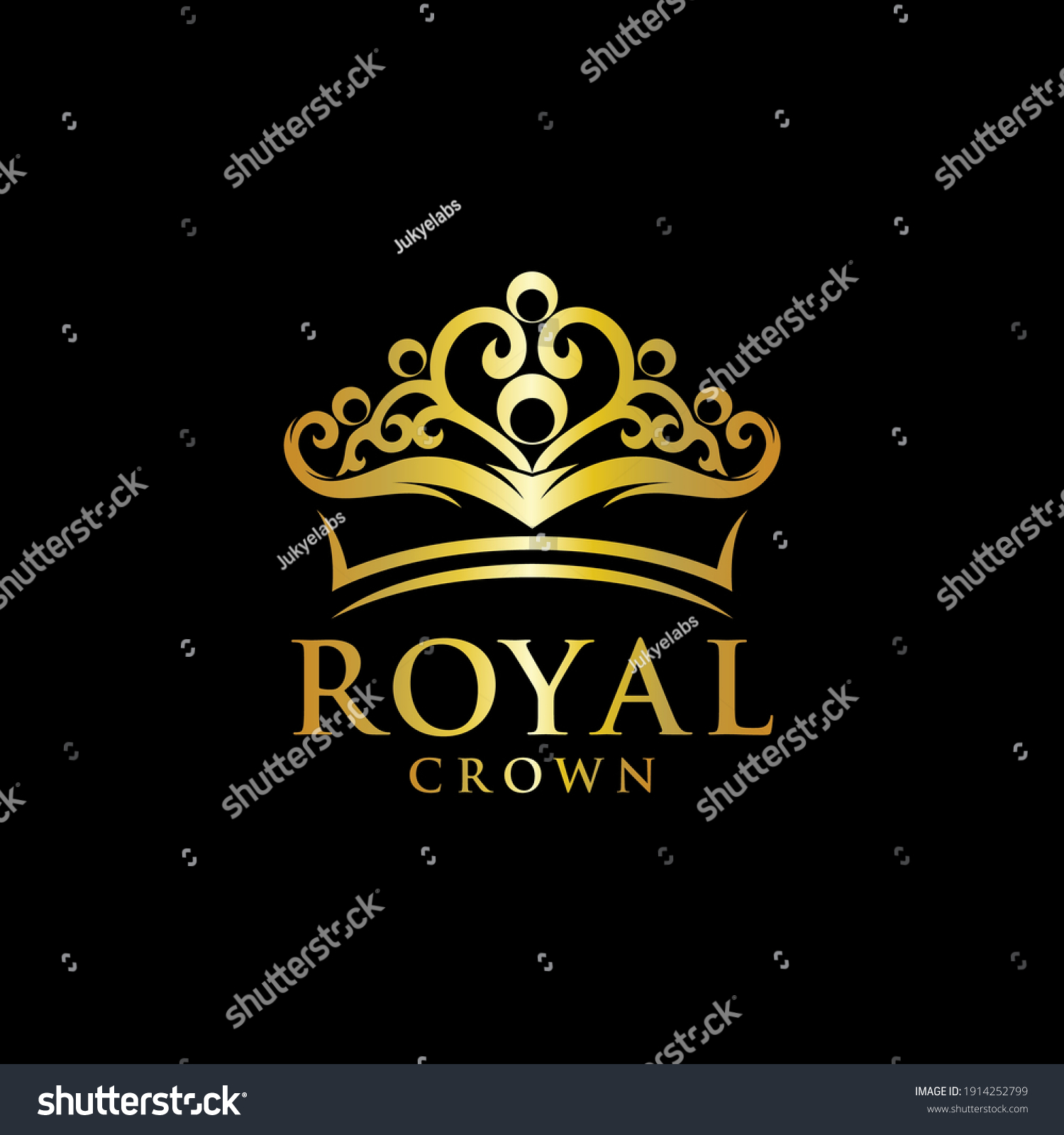 Royal Crown Logo Vector Template Stock Vector (Royalty Free) 1914252799 ...