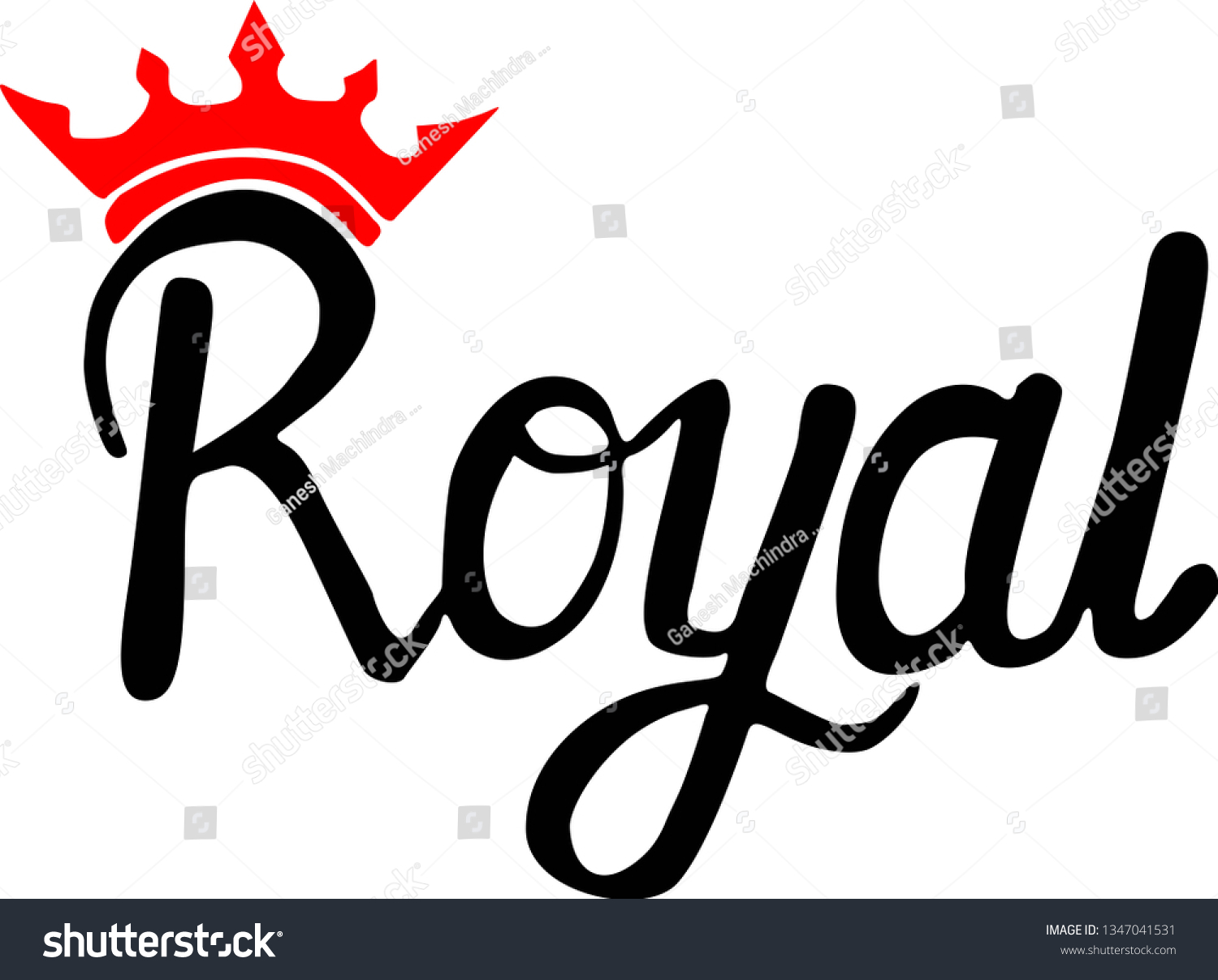 Royal Name Logo King Stock Vector Royalty Free