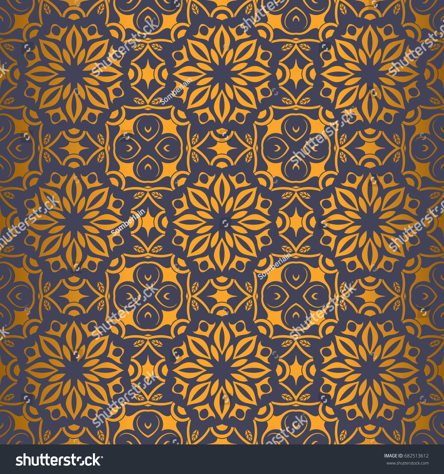 Royal Wallpaper Seamless Floral Pattern Luxury Stock Vector (Royalty ...