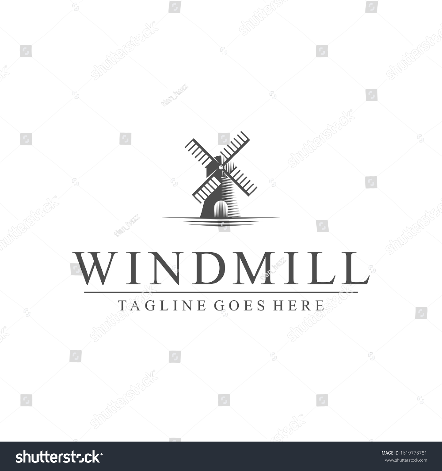 Royaltyfree Windmill Logo Design Template Stock Vector (Royalty Free ...