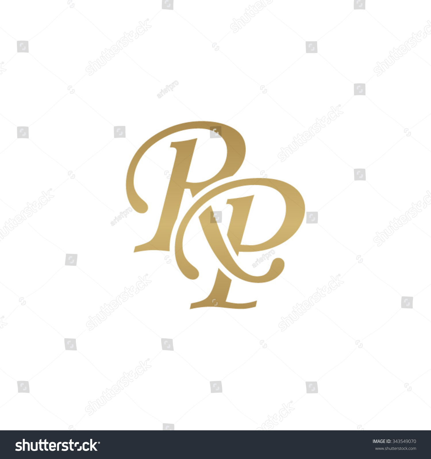 Rp Initial Monogram Logo