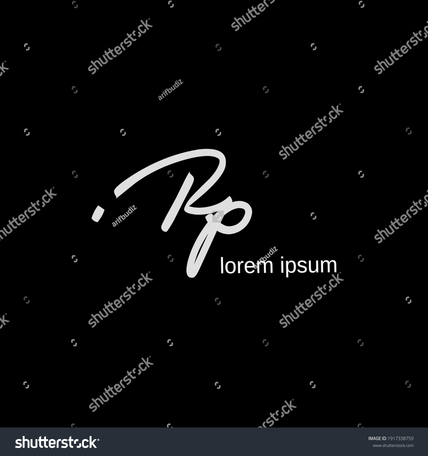 Rp Signature Initial Logo Template Vector Stock Vector (Royalty Free ...