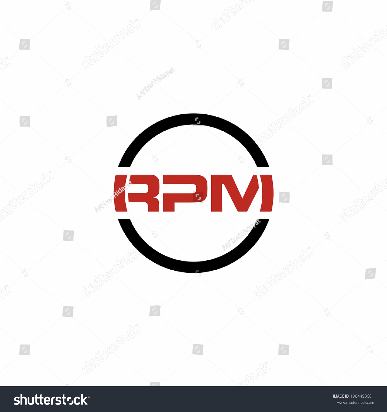 Rpm Logo Design Abstract Automotive Stock Vector (Royalty Free ...