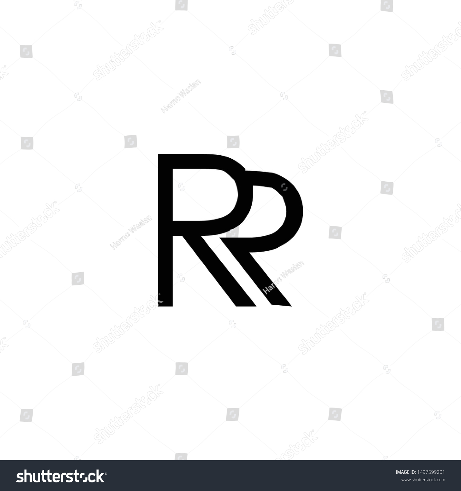 Rr Initial Letter Logo Vector Stock Vector (Royalty Free) 1497599201 ...