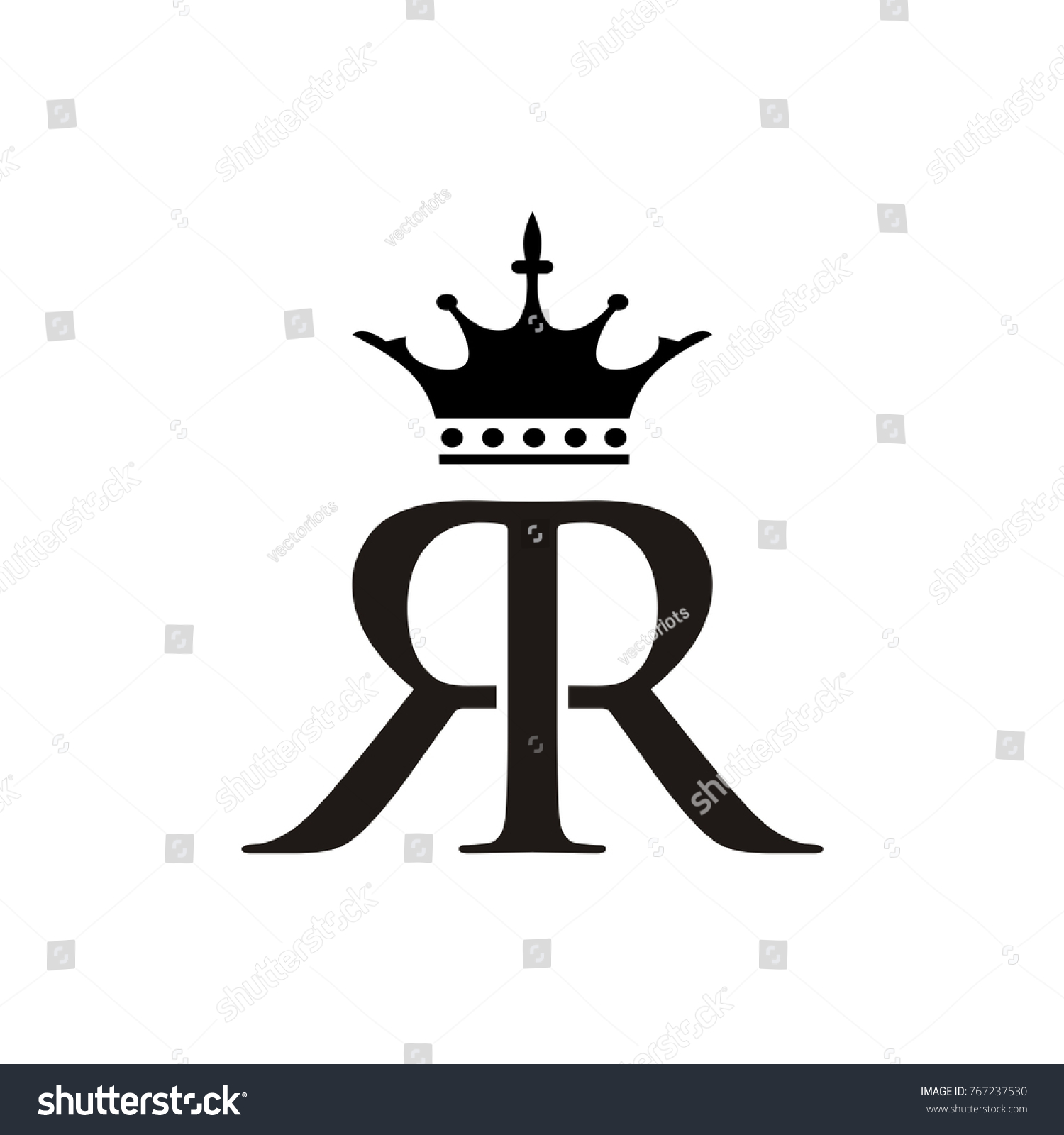 Rr Logo R Logo Initial Letter Stock Vector Royalty Free