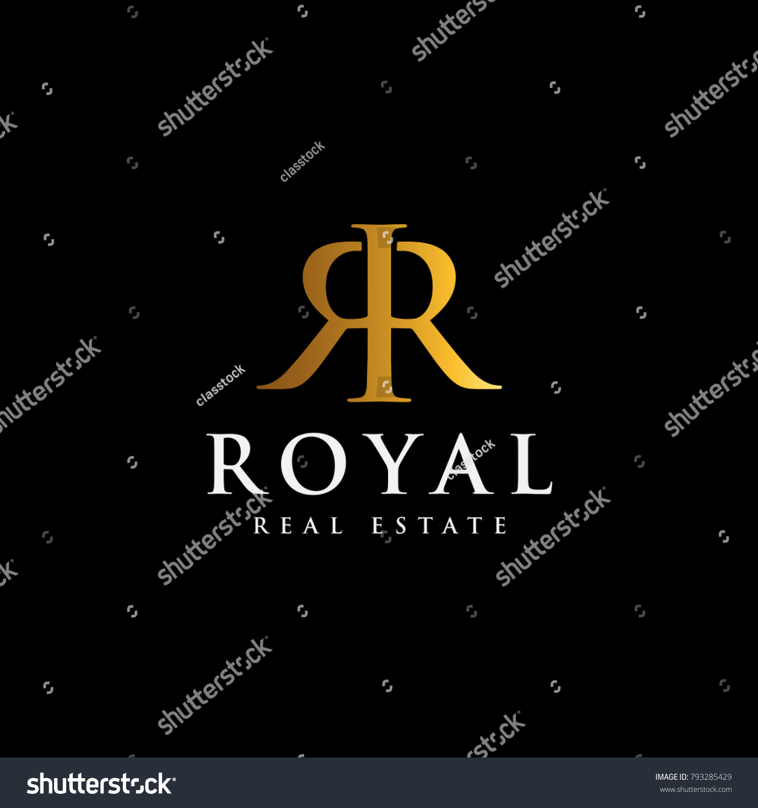 Rr Monogram Real Estate Other Luxury Stock Vector (Royalty Free) 793285429