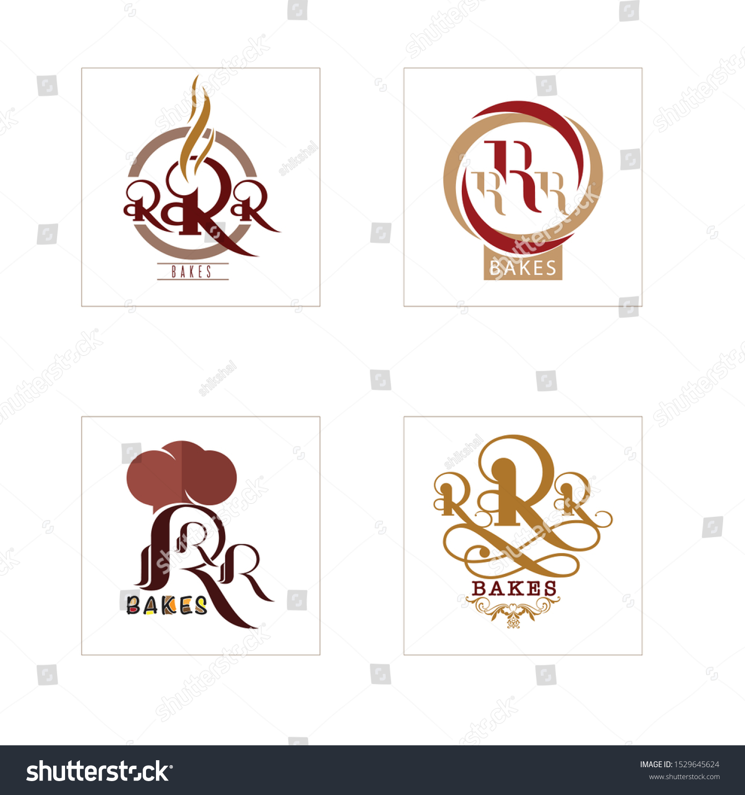 Rrr Logo Collection Vintage Retro Bakery Stock Vector Royalty Free 1529645624