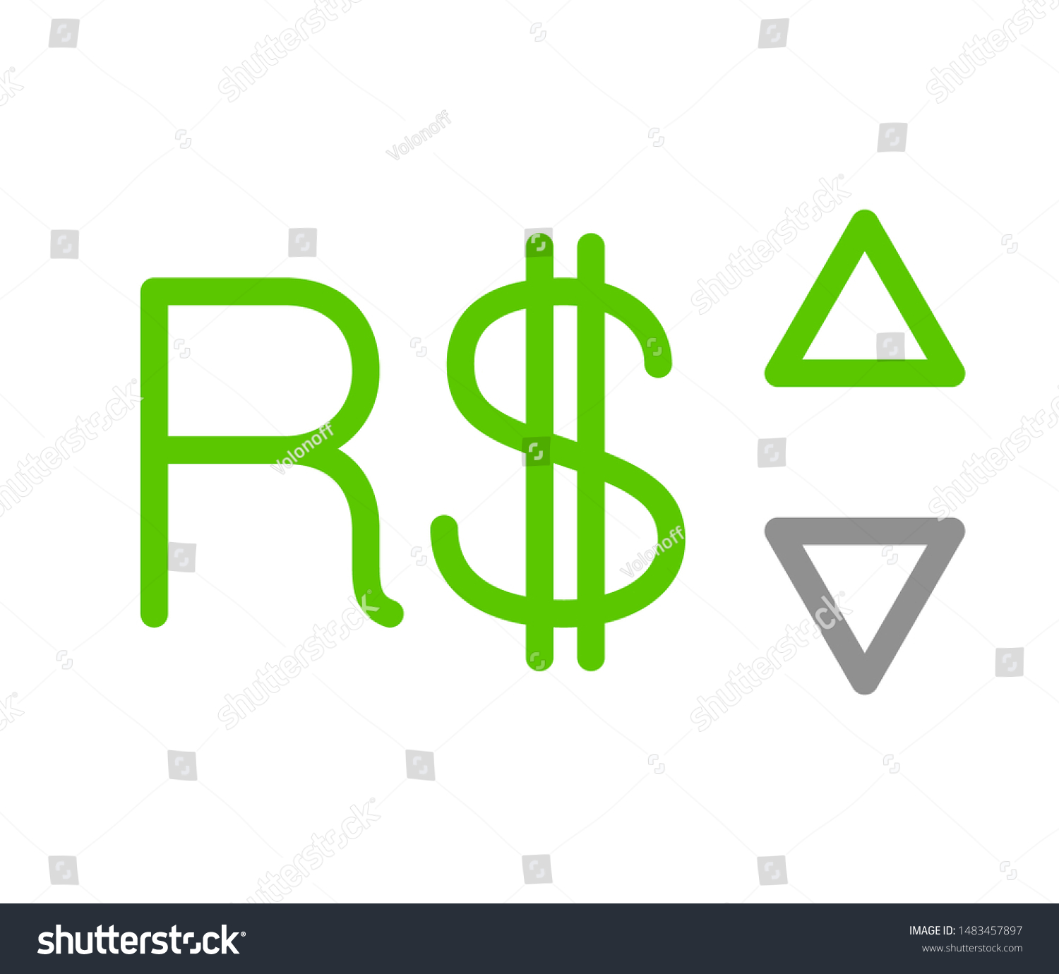 SVG of RS, BRL, 986, Real, Brazil Banking Currency icon typography logo banner set isolated on background. Abstract concept graphic element. Collection of currency symbols ISO 4217 signs used in country svg