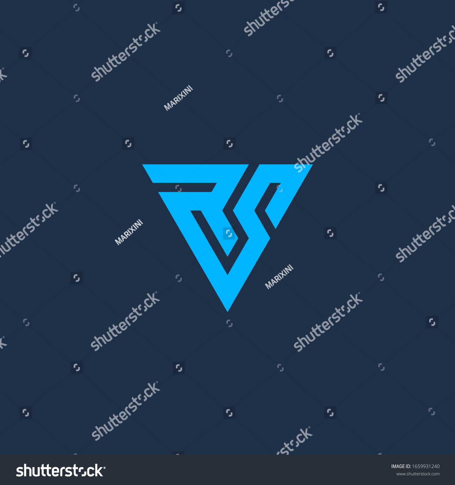 Rs Monogram Logo Triange Shape Stock Vector Royalty Free Shutterstock