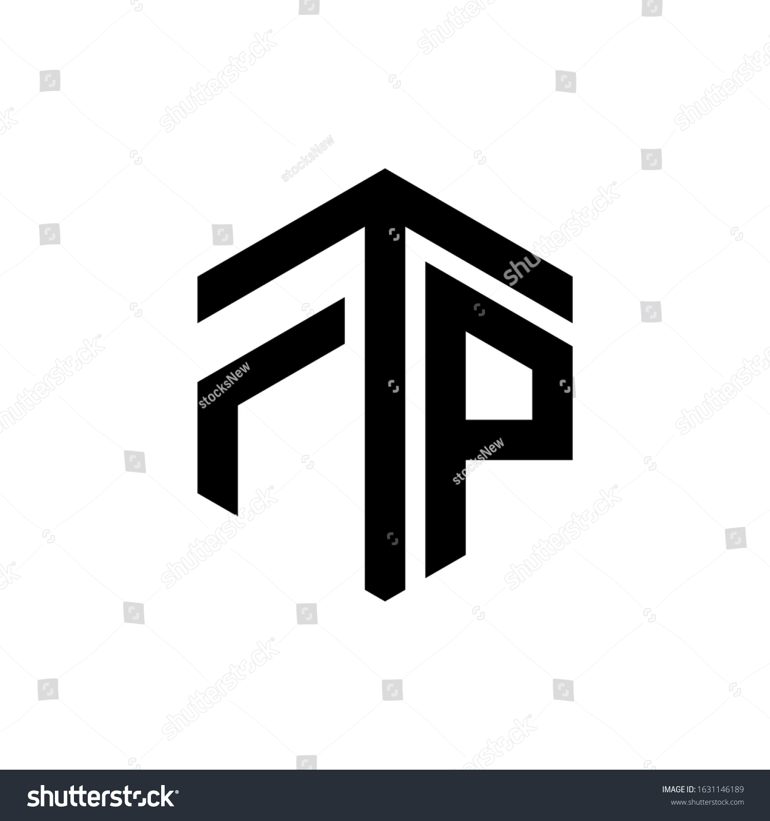 Rtp Letter Logo Design Polygon Monogram Stock Vector (Royalty Free ...