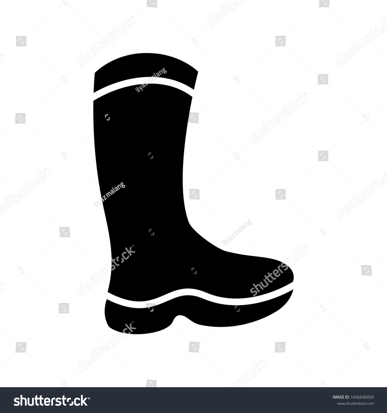 Rubber Boots Icon Design Template Vector Stock Vector (Royalty Free ...