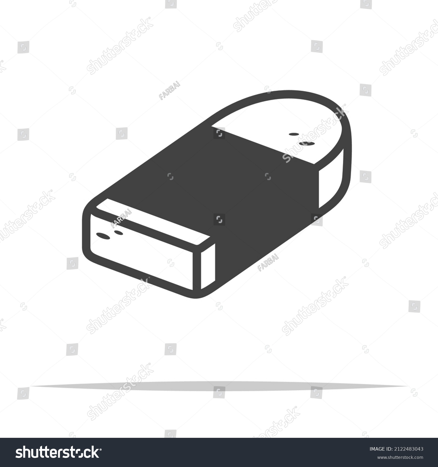 Rubber Eraser Icon Transparent Vector Isolated Stock Vector (royalty 