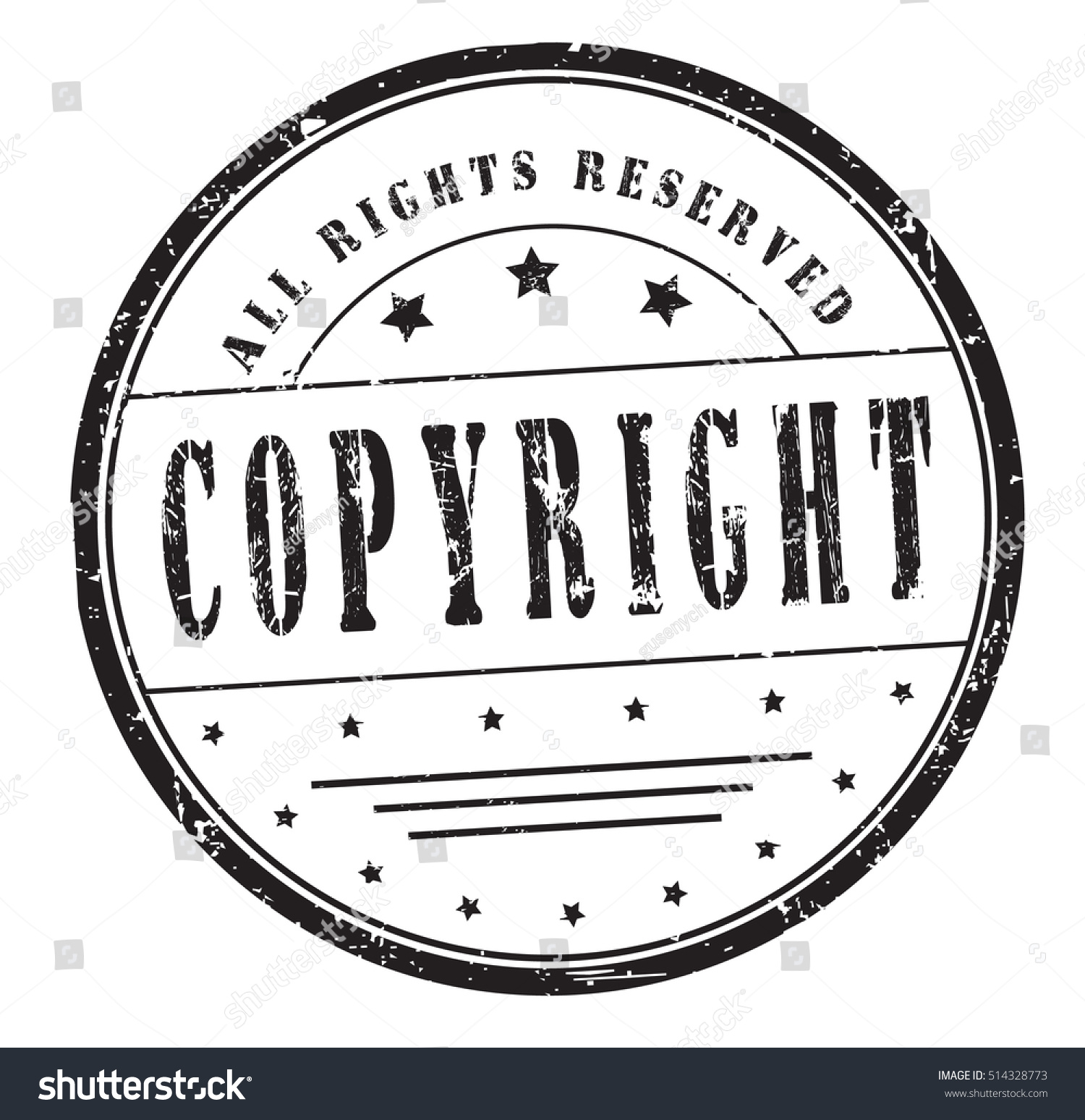 Rubber Stamp Text Copyright All Rights Stock Vector (Royalty Free ...